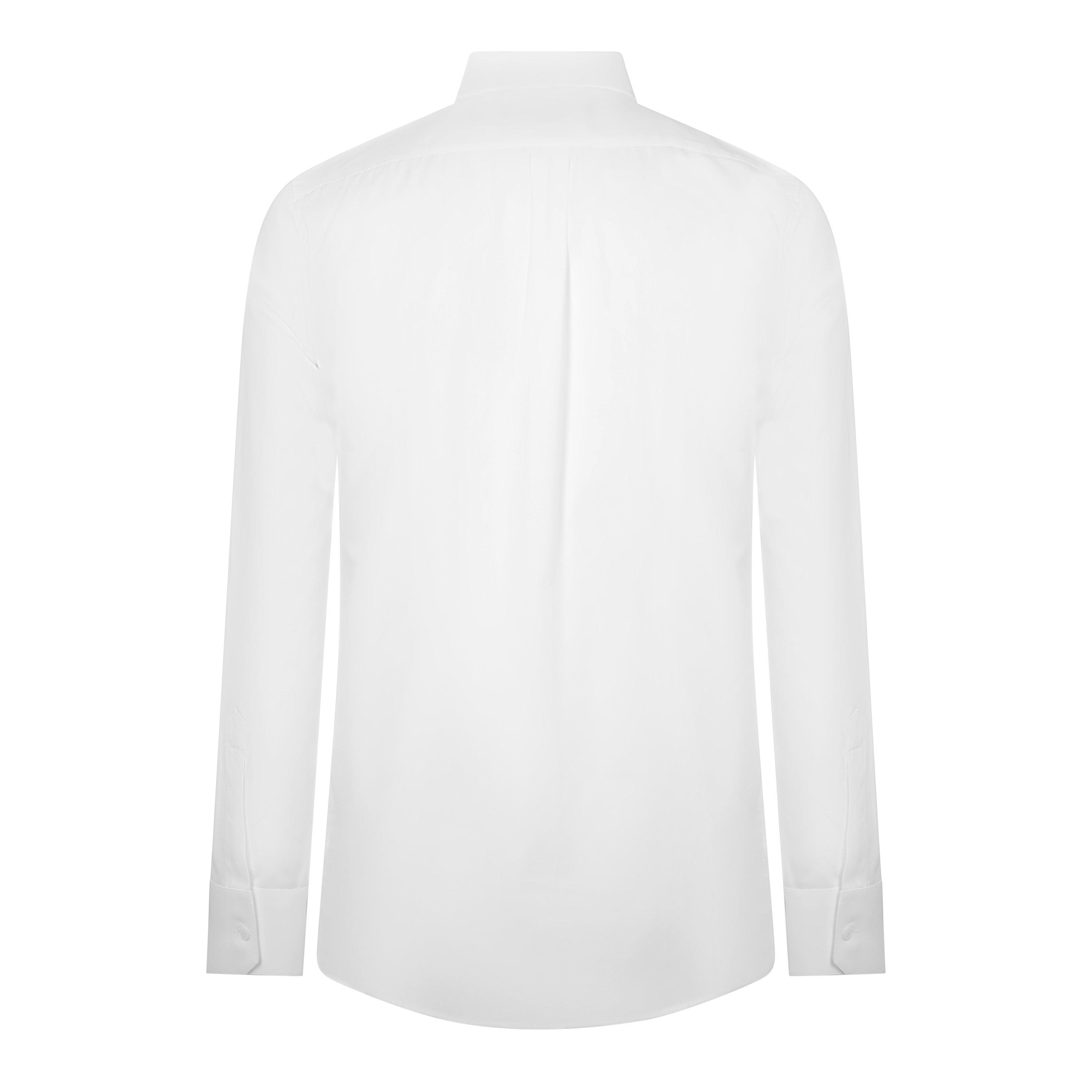White - Dolce and Gabbana - Crest Long Sleeve Shirt - 6