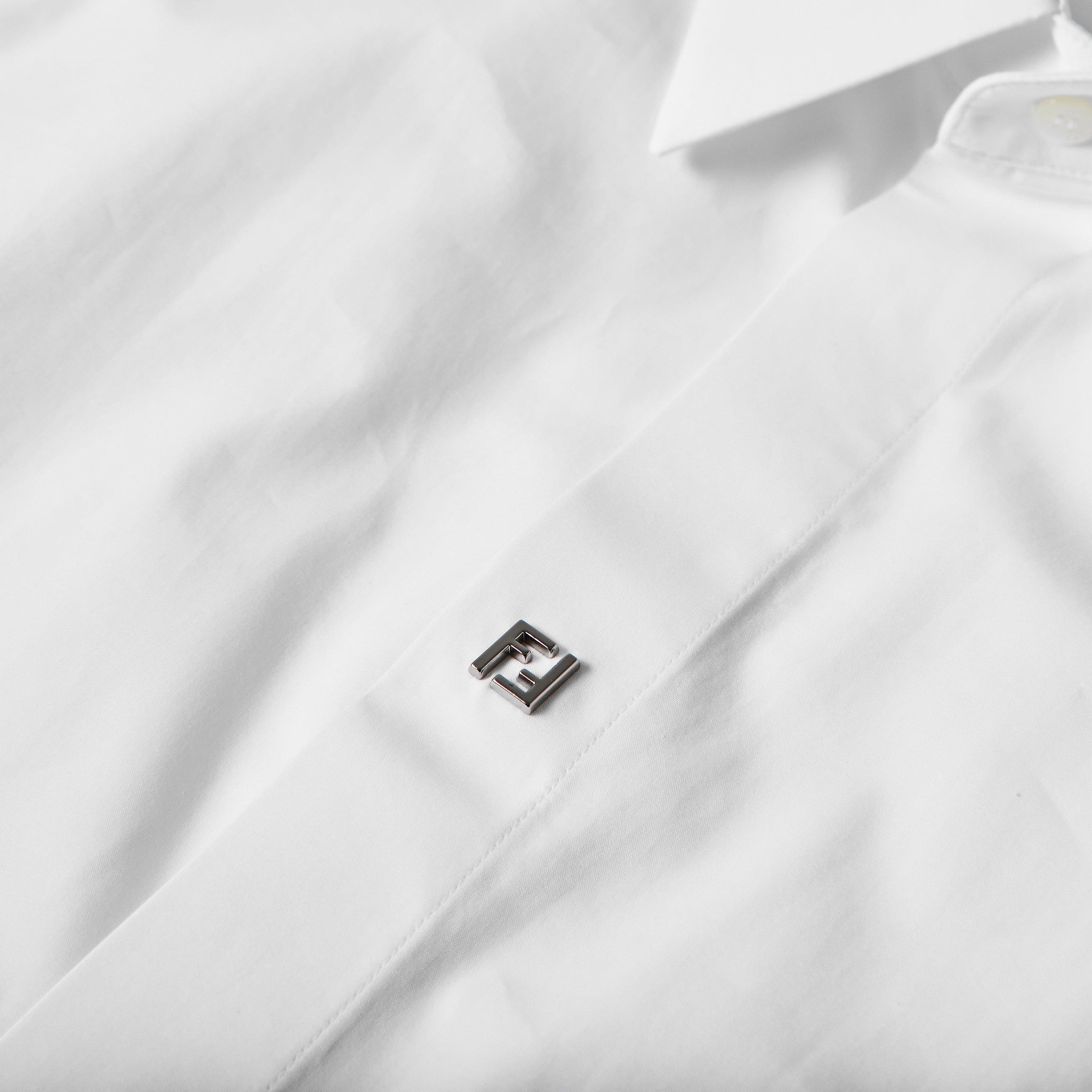 White - Fendi - Men's Boxy Short Sleeve Plain Shirt - 5