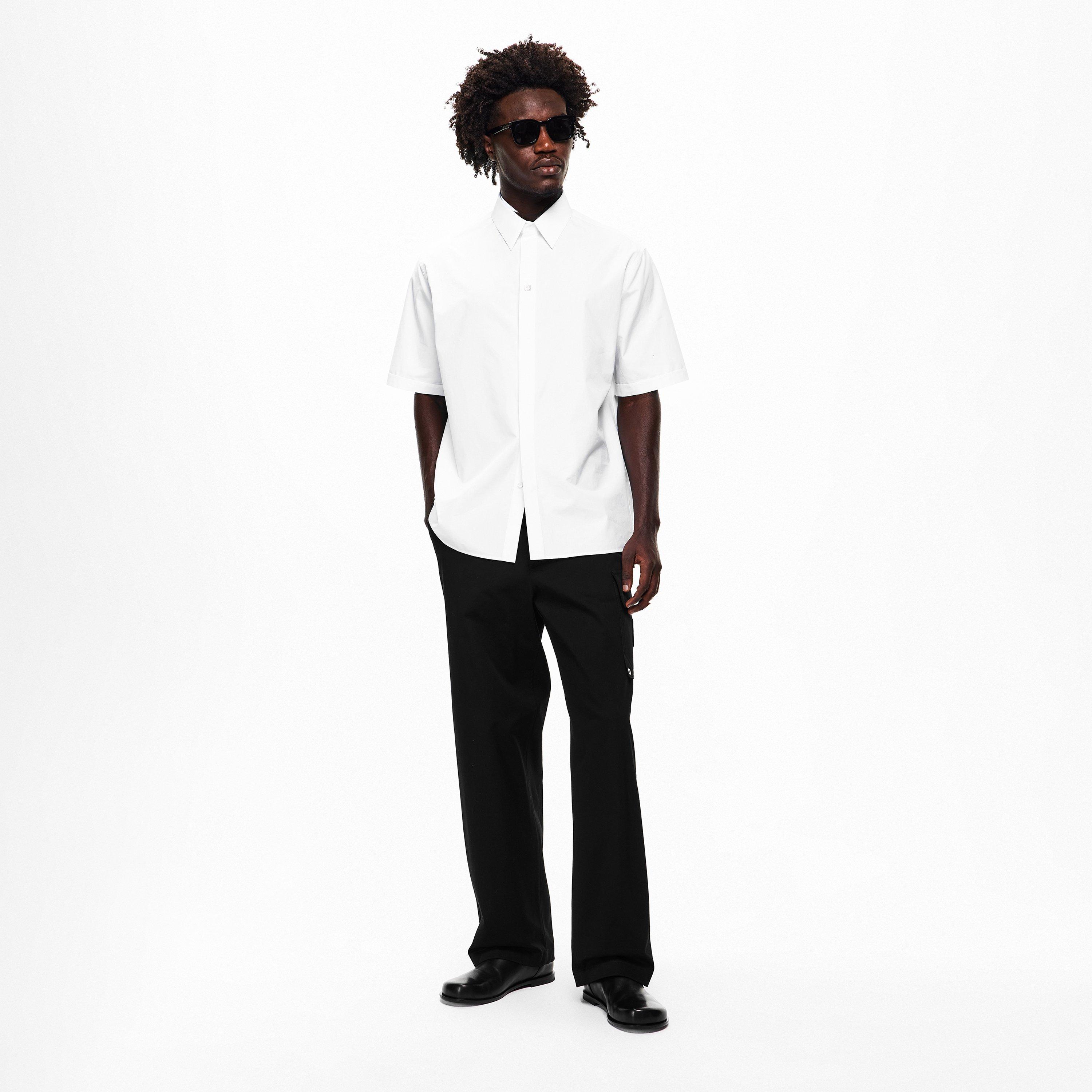 White - Fendi - Men's Boxy Short Sleeve Plain Shirt - 6