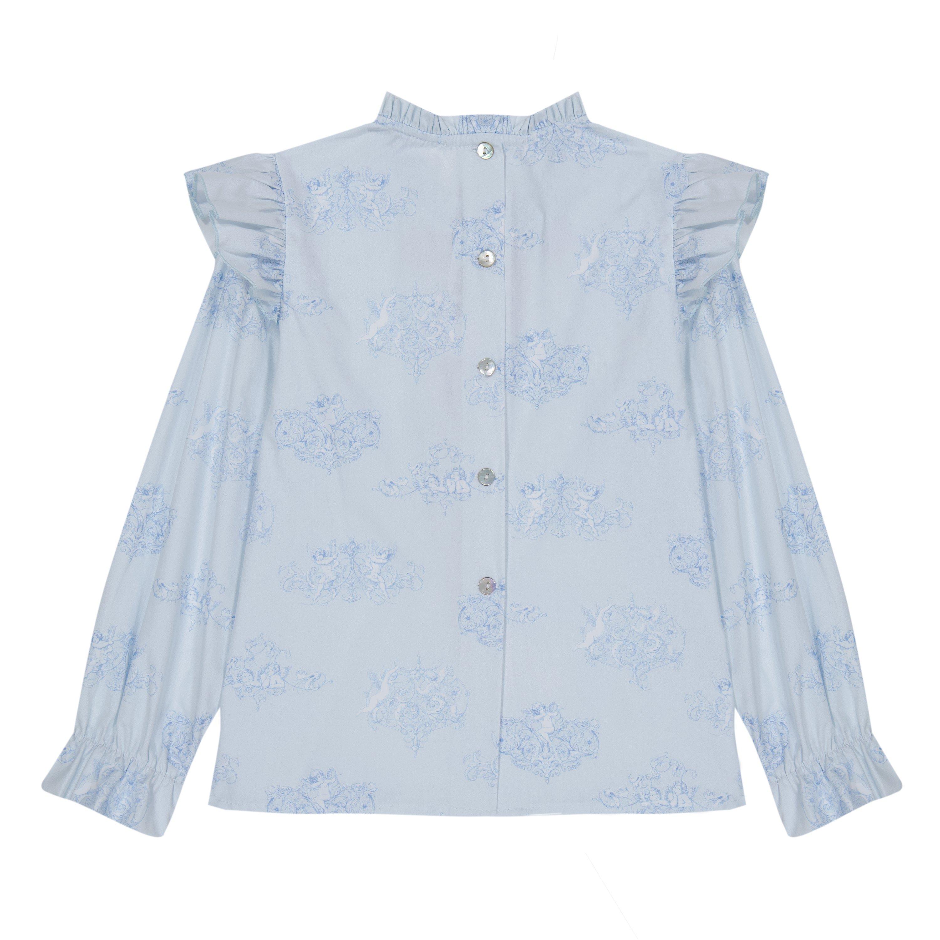 Blue - Phi - Kids' Angels Long-Sleeve Blouse - 2