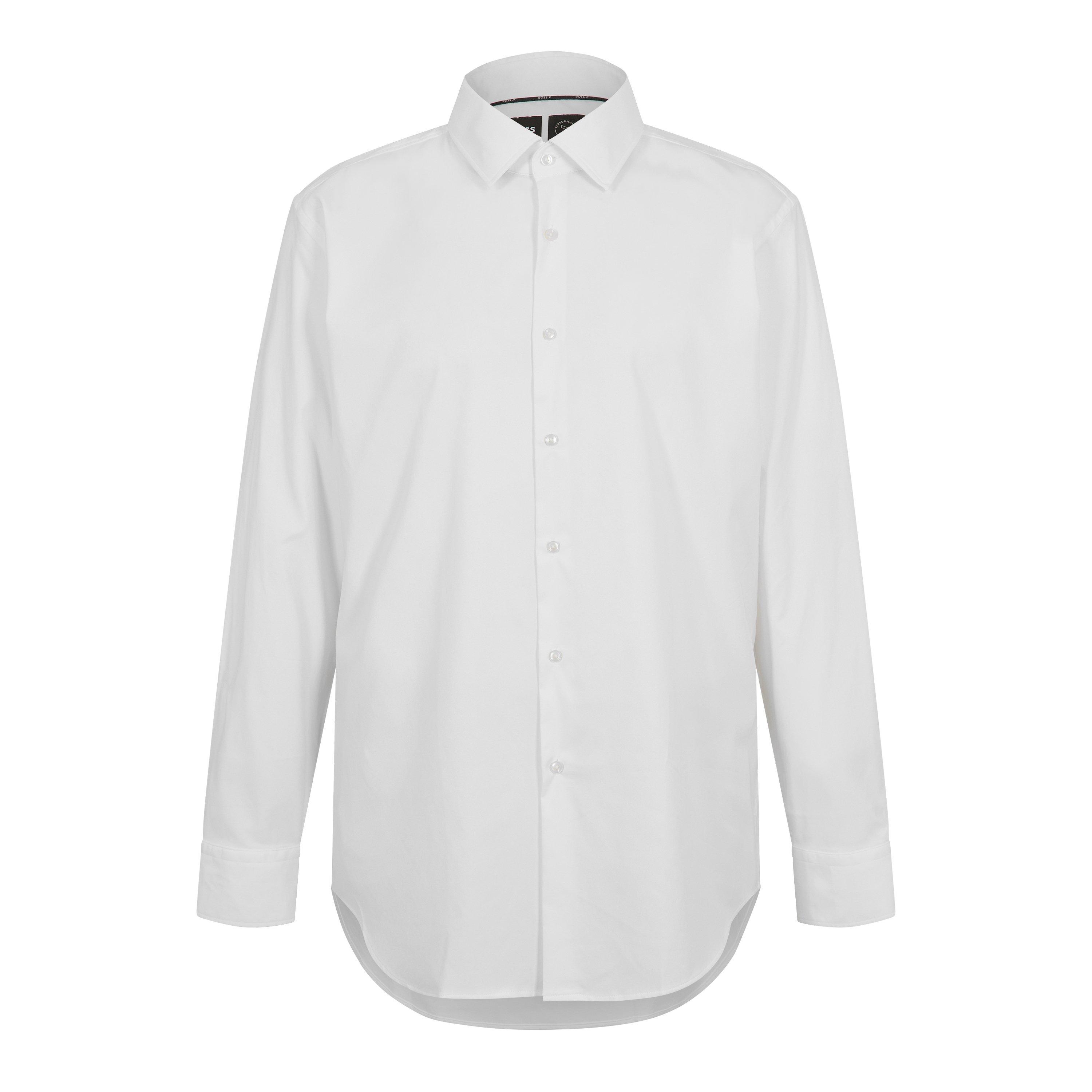 Boss Men's P-Hank-Kent-C1-222 10241343 02 Oxford Shirt - White - 43 (53)