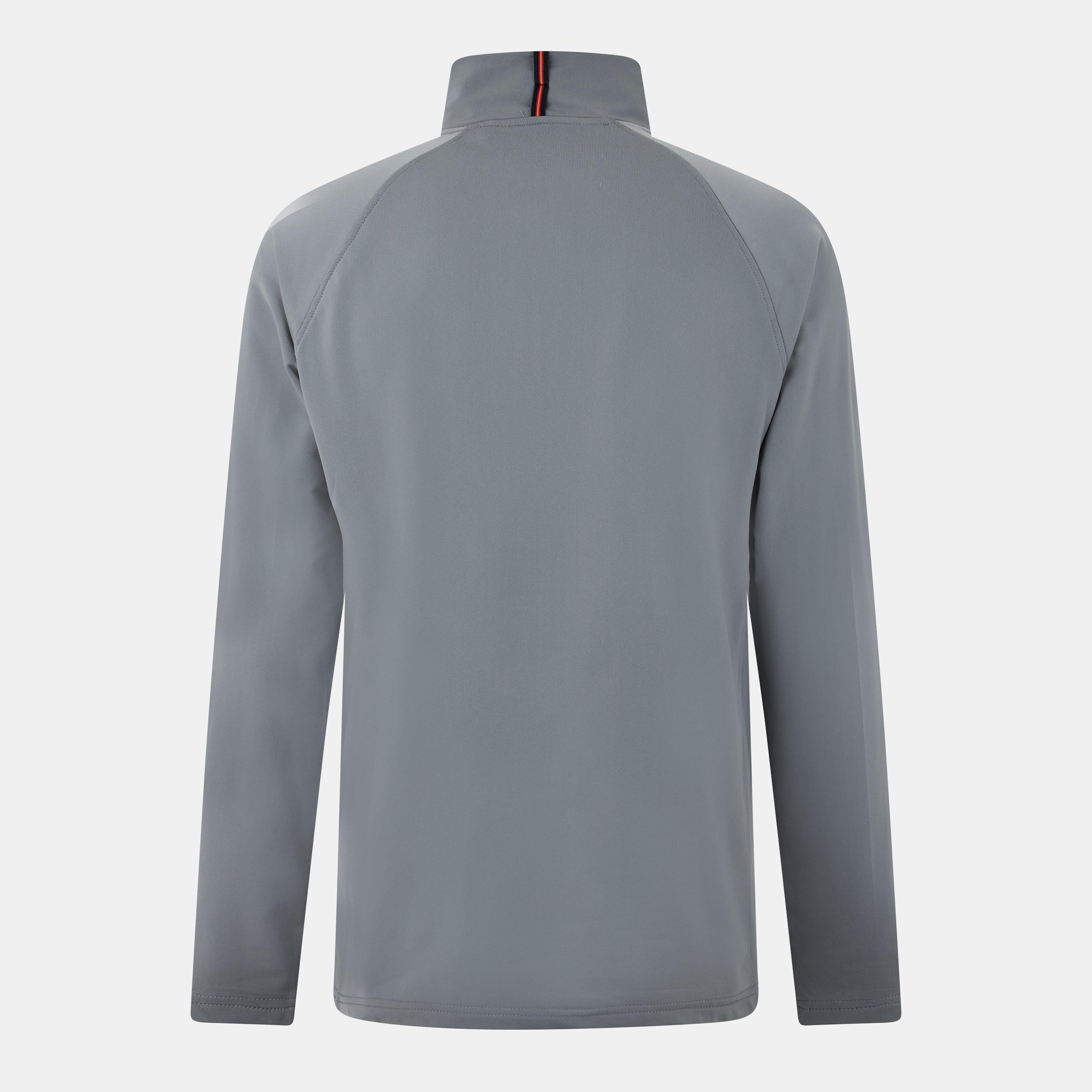 Mid Grey - Luke - quarter Zip Funnel Fleece - 2