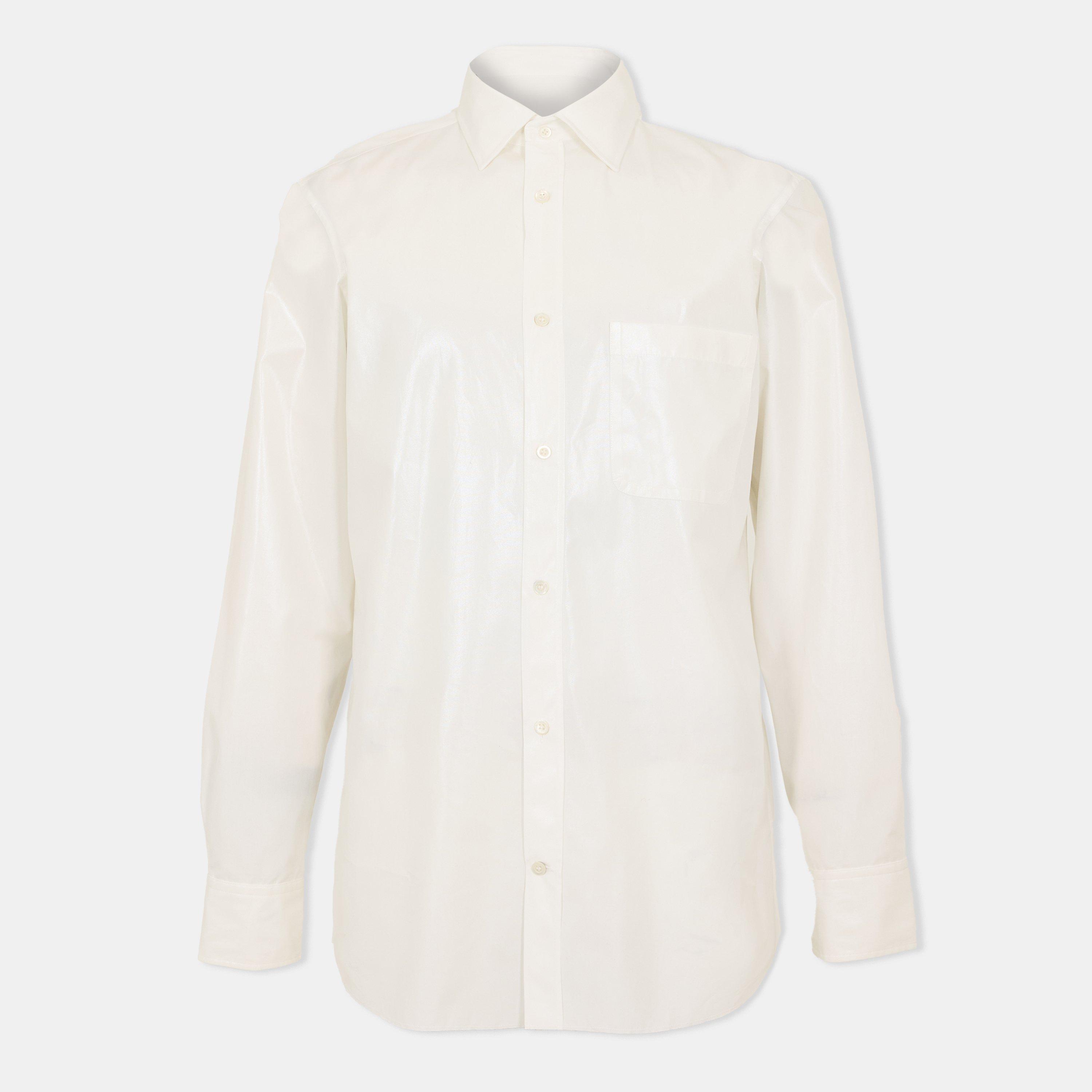 Off White - Maison Margiela - Men's Cotton Long Sleeve Oxford Shirt - 1