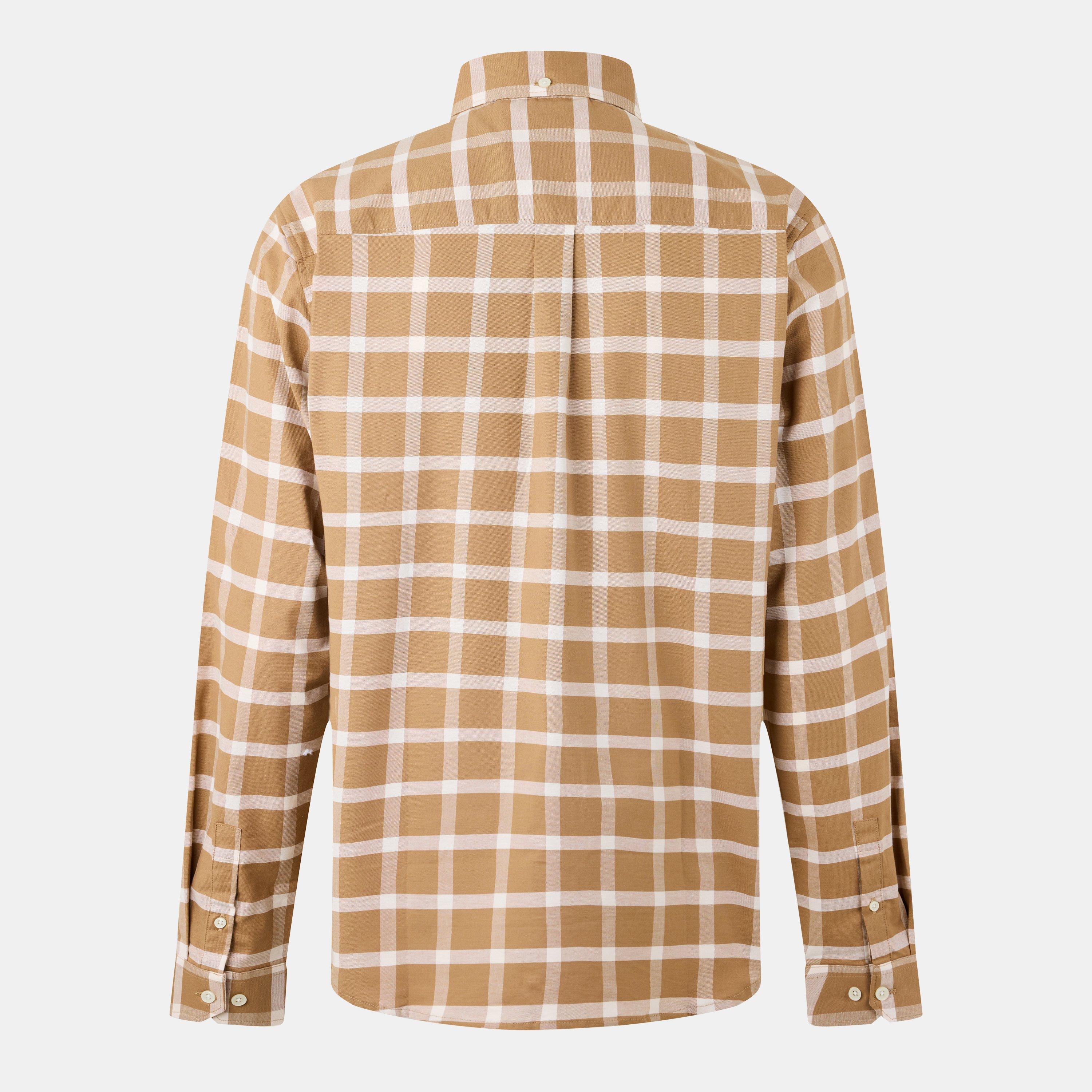 Ecru Caramel - Luke - Men's Long-Sleeve Oxford Shirt - 2