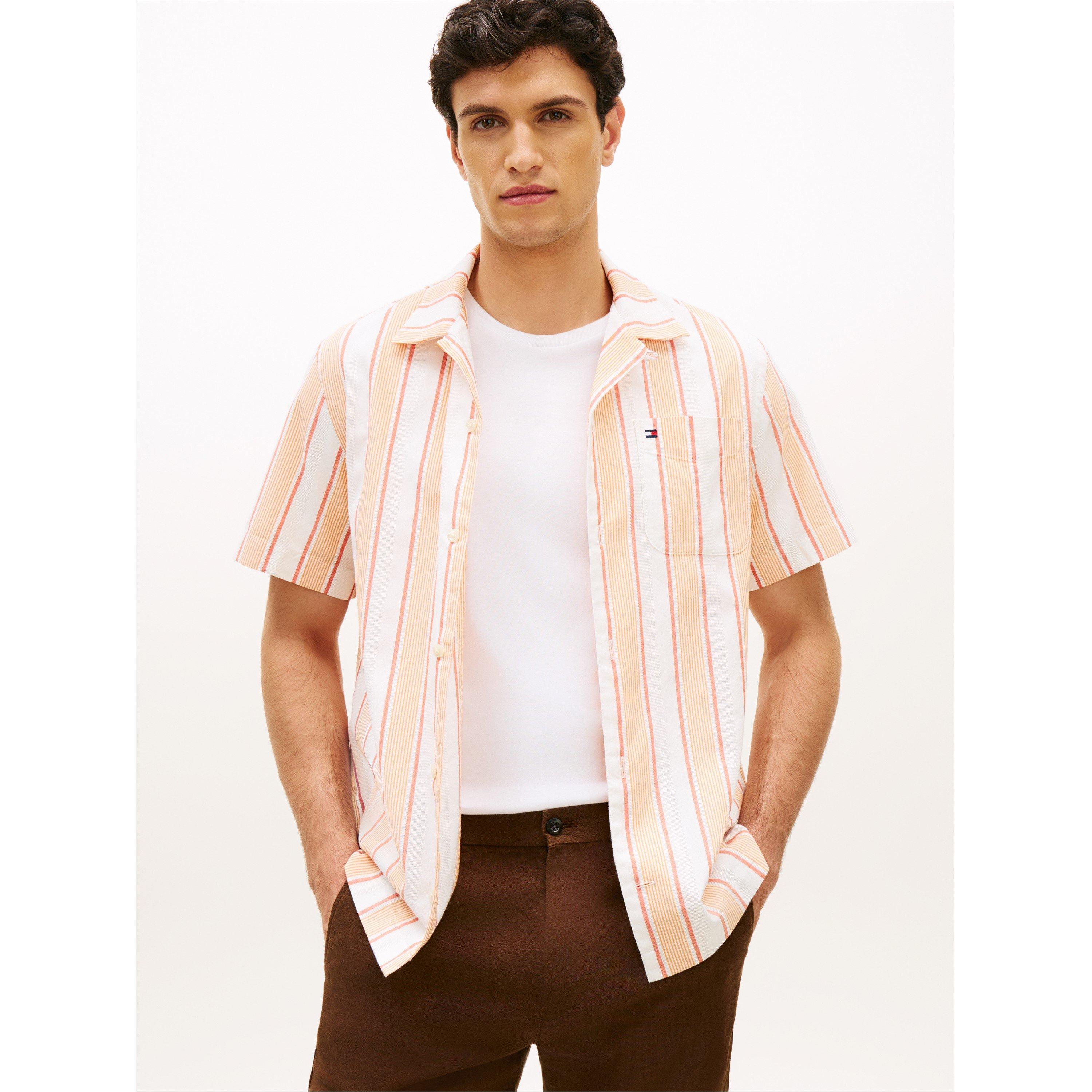 Orange/Strp - Tommy Hilfiger - Tommy Strp SS Shirt Sn63 - 2