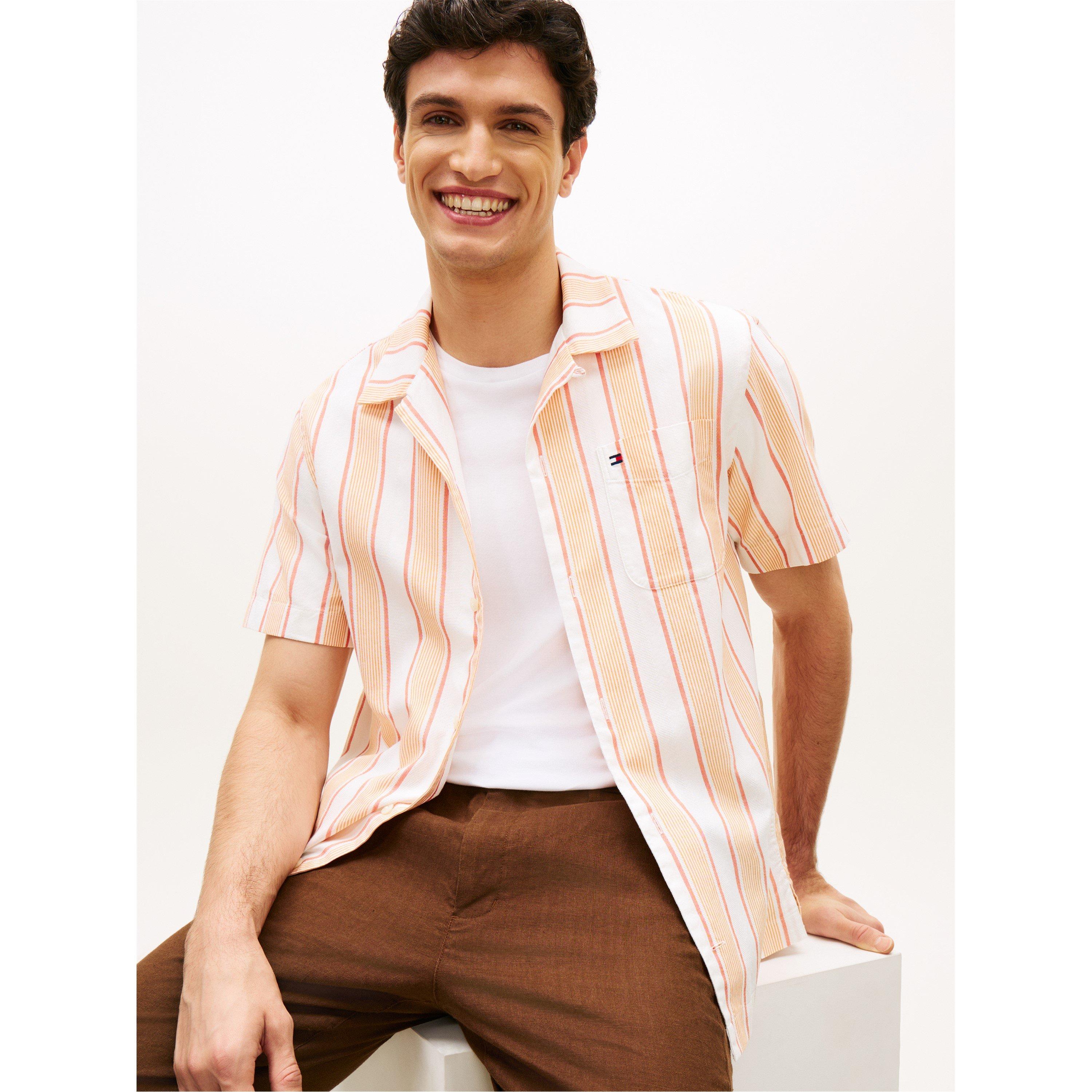 Orange/Strp - Tommy Hilfiger - Tommy Strp SS Shirt Sn63 - 3