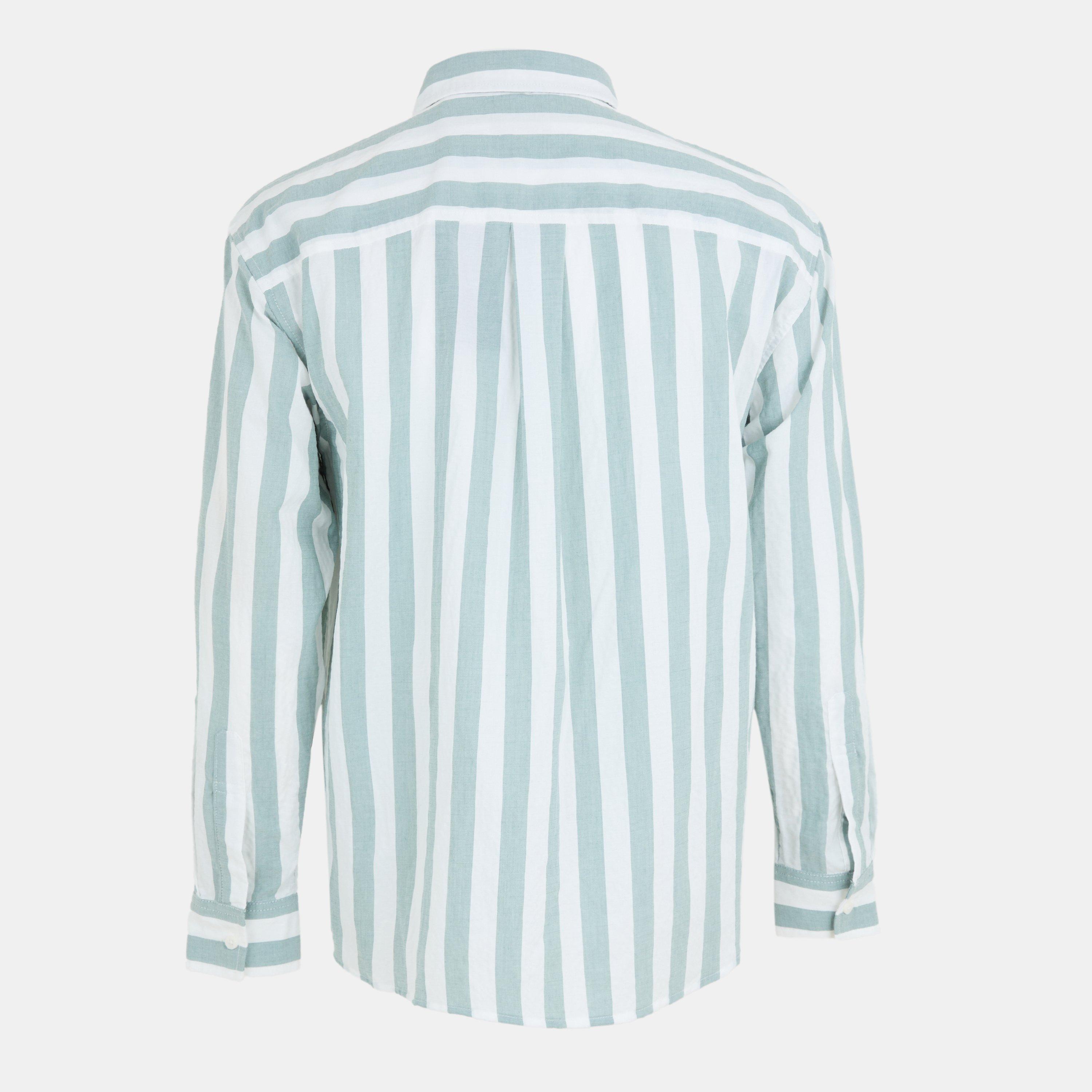 White/Green - Jack Wills - Stripe Long Sleeve Shirt - 2