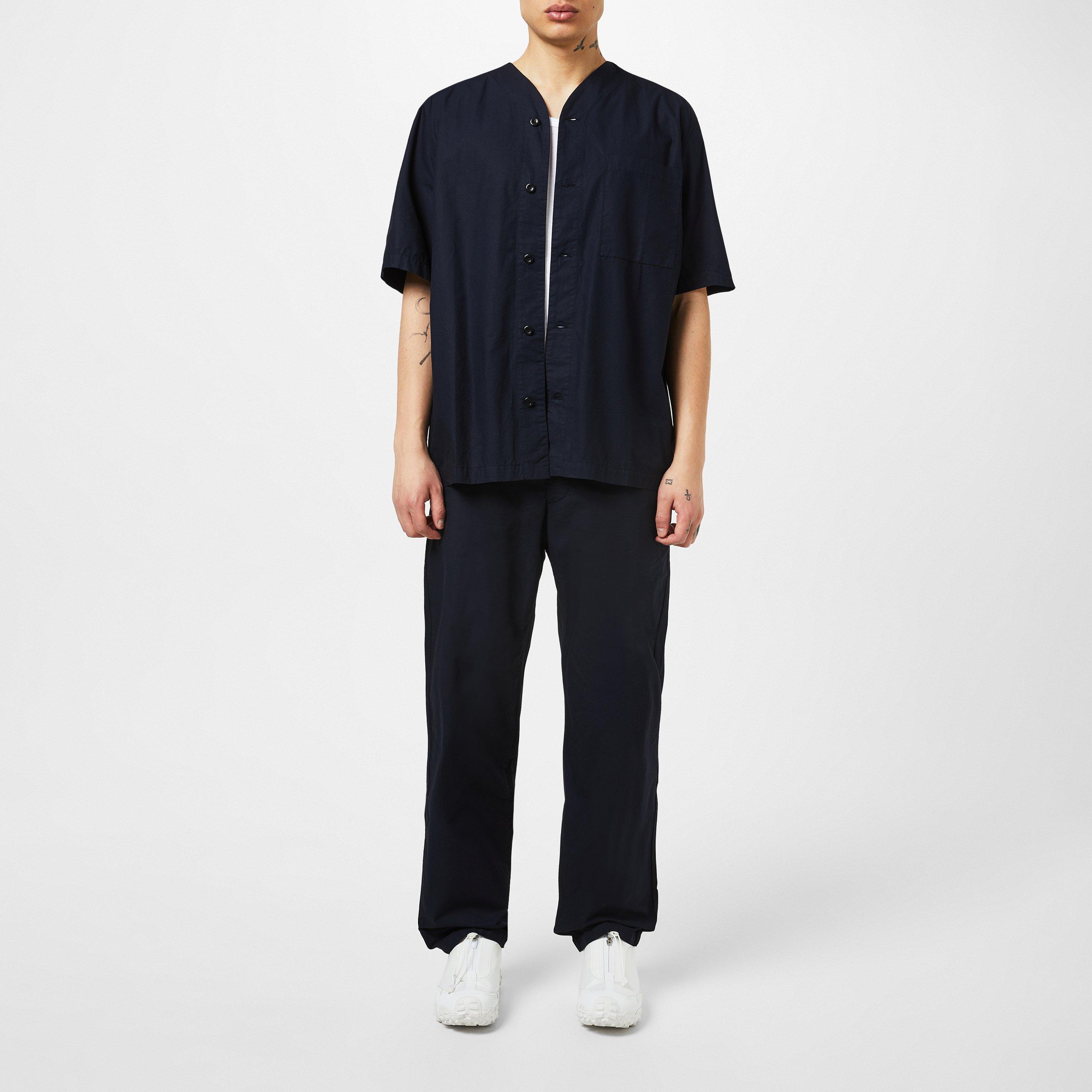 Dark Navy 7004 - Norse Projects - Men's Erwin Short-Sleeve Plain Shirt - 4