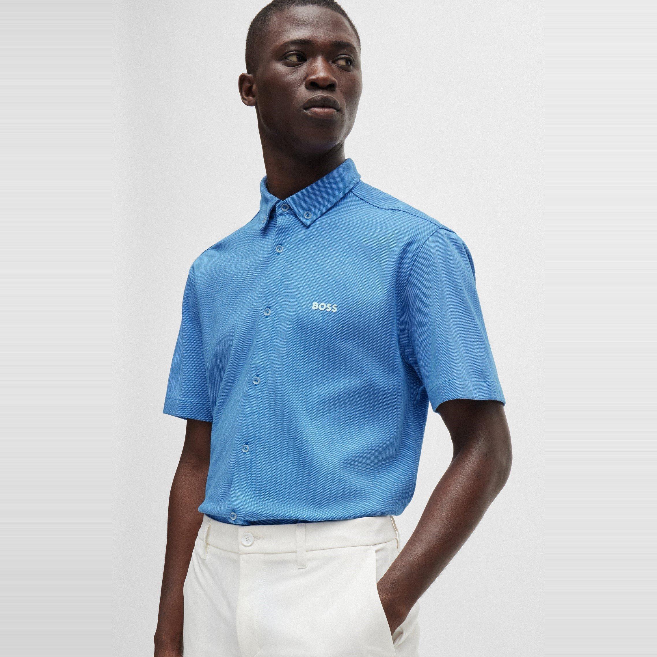 Open Blue - Boss - B_Motion S Short-Sleeve Slim-fit Shirt - 4