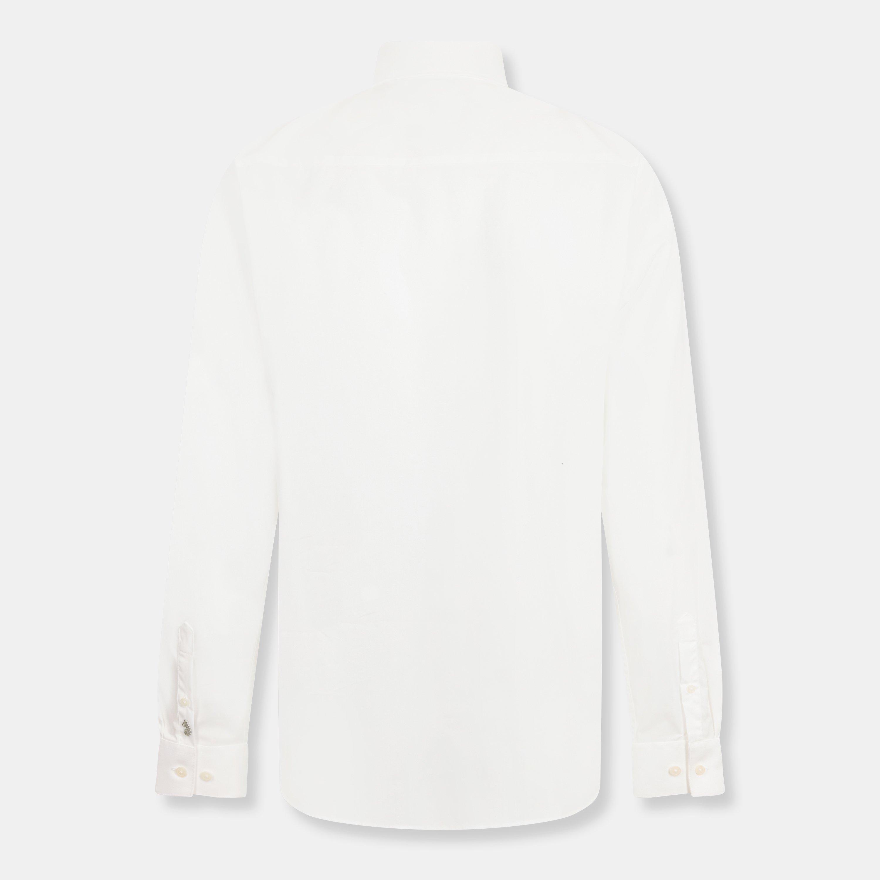 White - Luke - Long-Sleeve Plain Shirt - 2