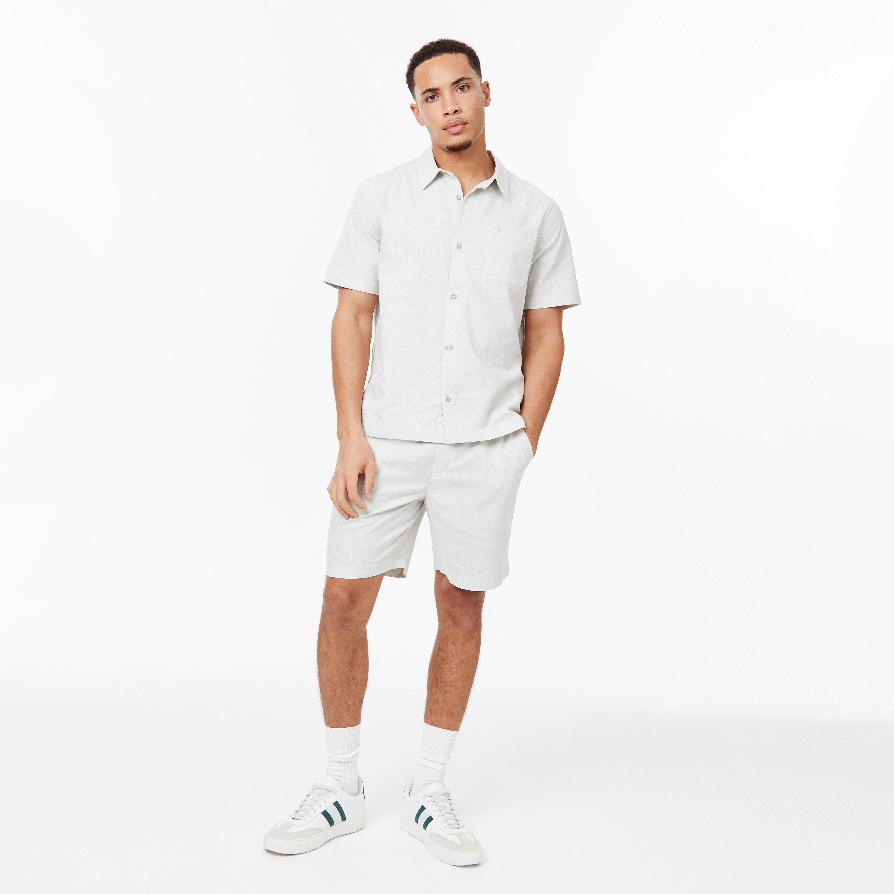 Chalk - Jack Wills - Short Sleeve Linen Shirt - 4