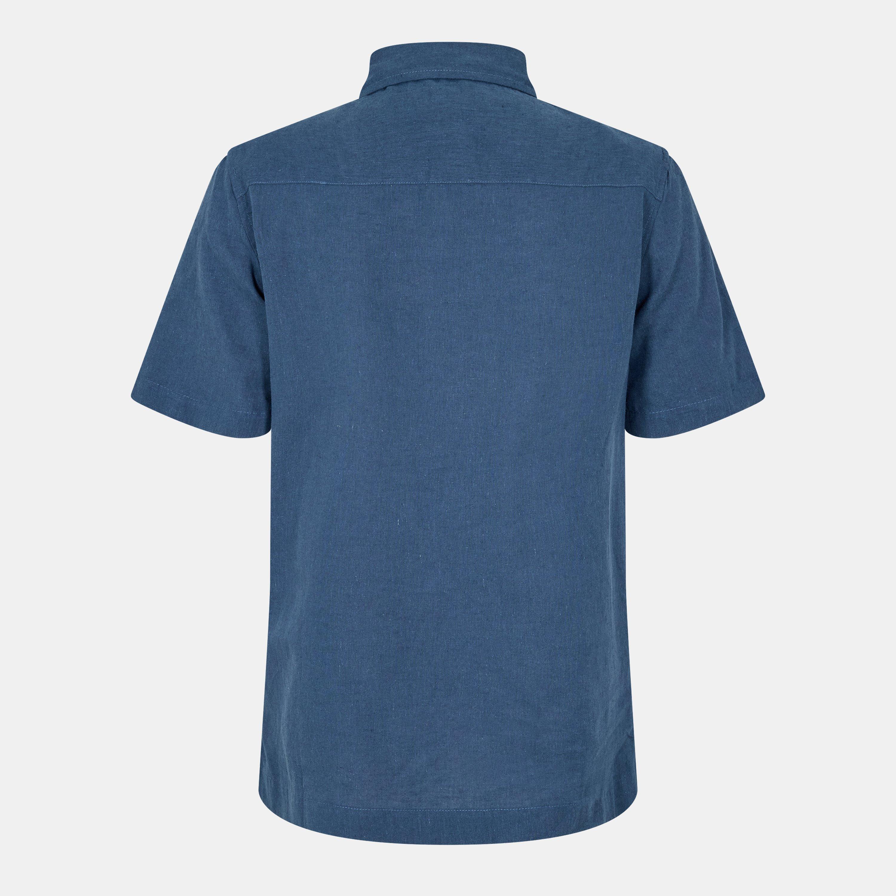 Navy - Jack Wills - Short Sleeve Linen Shirt - 2