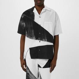 Alexander McQueen Button Down Abstract Shirt