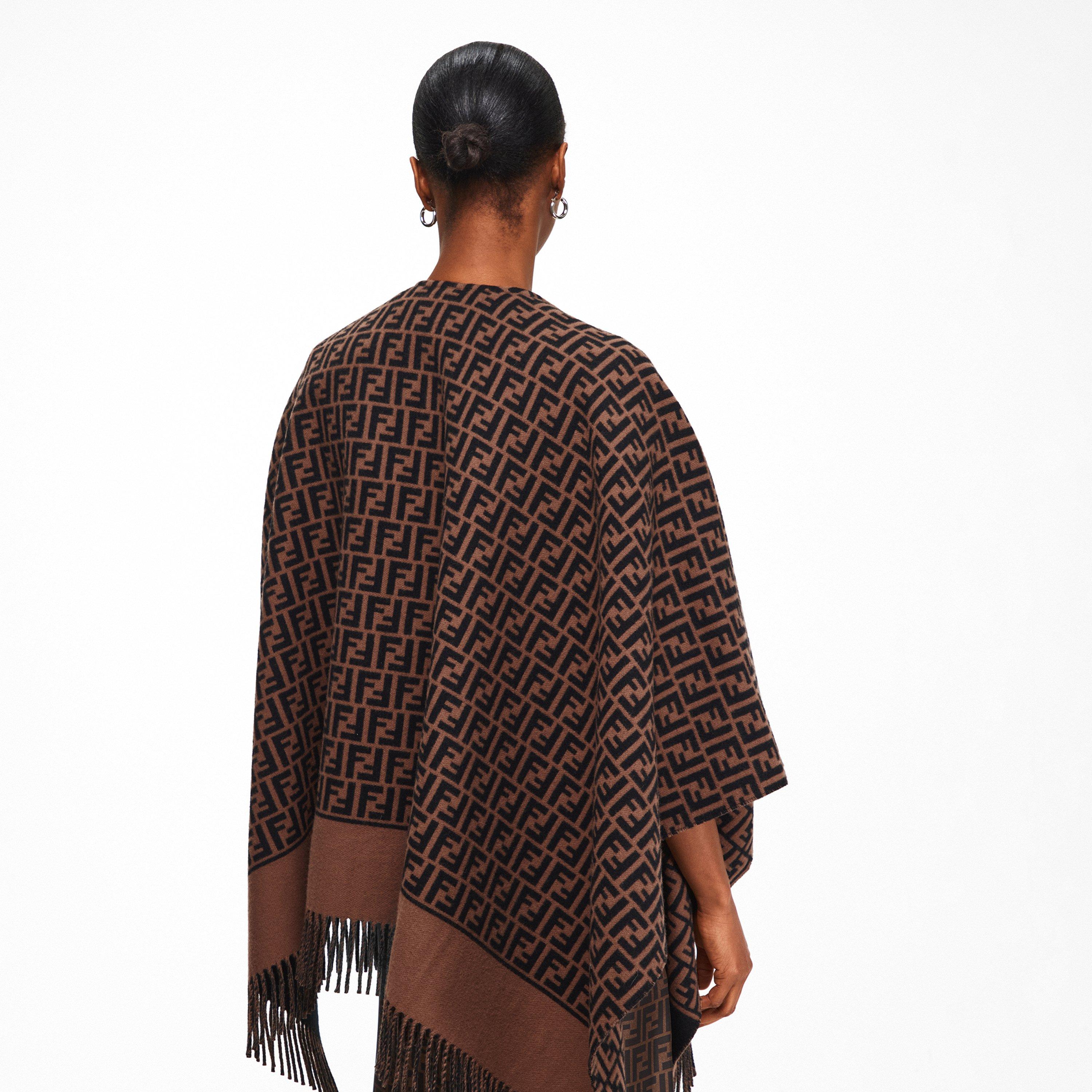 Tabacco - Fendi - Women's  Designer Draped Poncho - 4