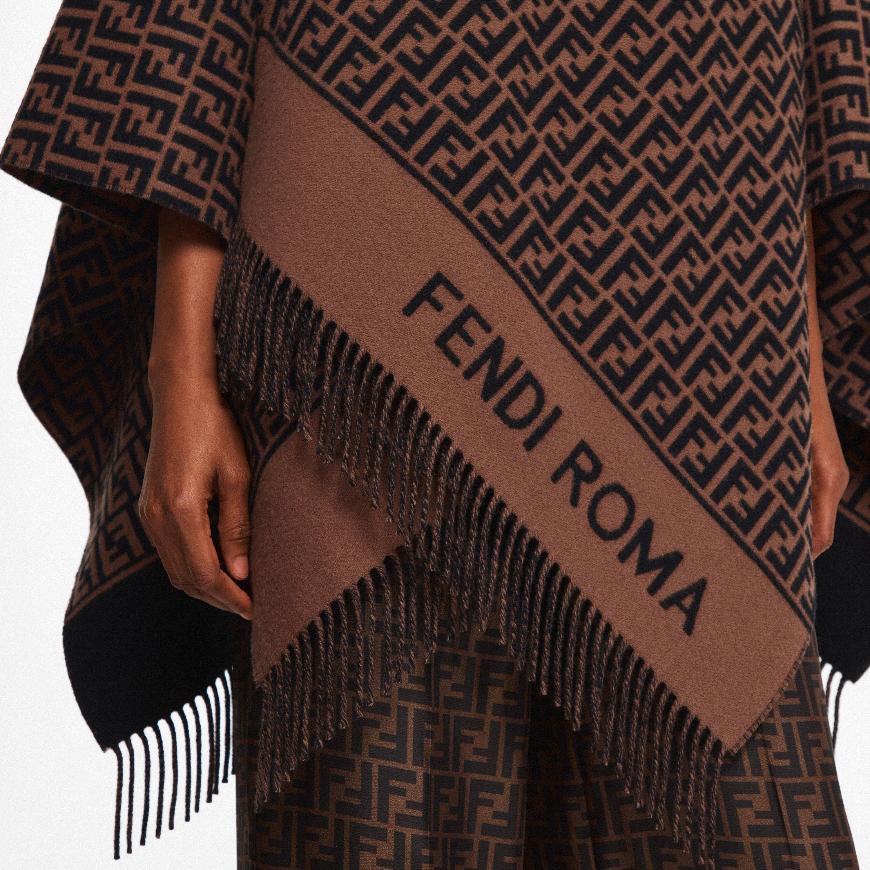 Tabacco - Fendi - Women's  Designer Draped Poncho - 5