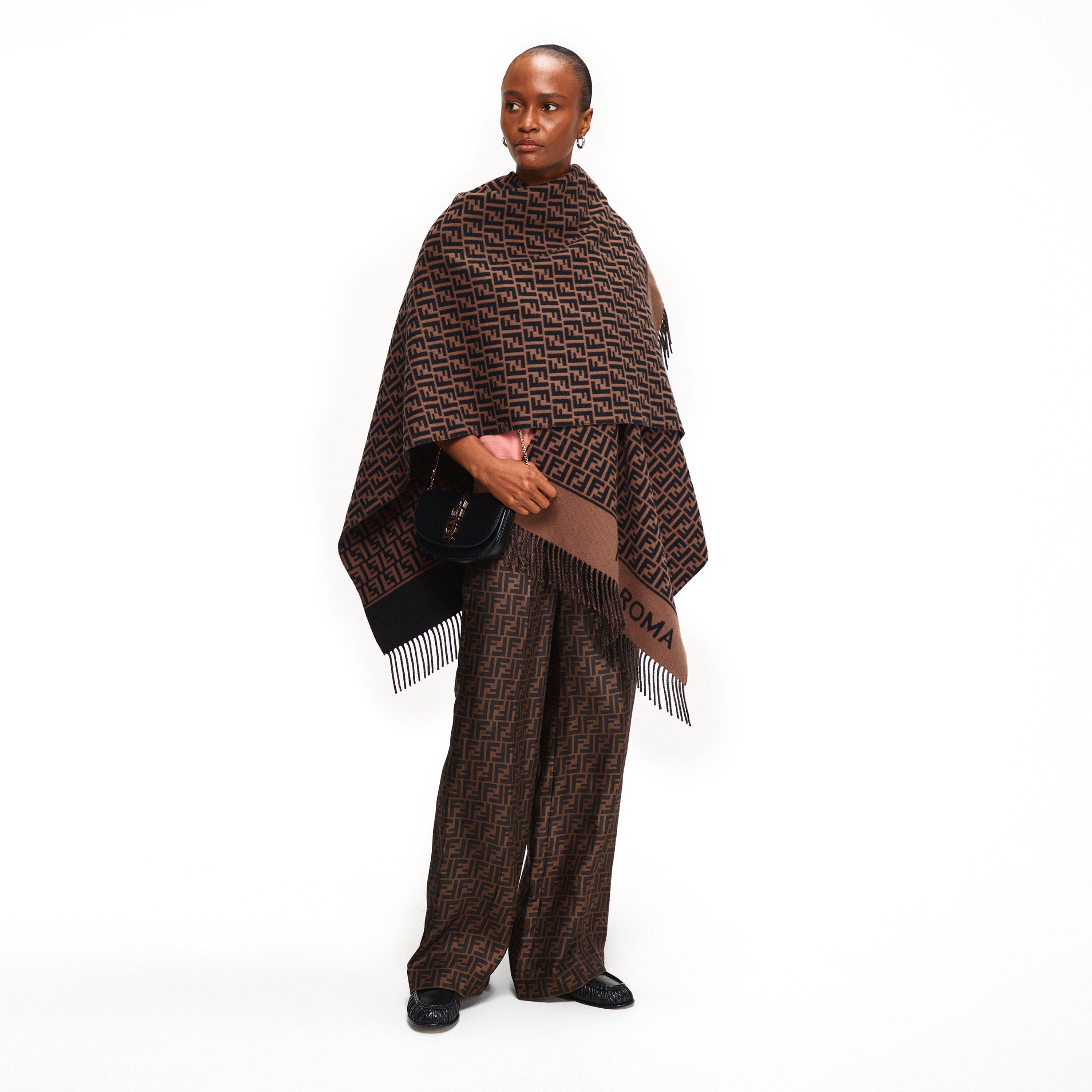 Tabacco - Fendi - Women's  Designer Draped Poncho - 6