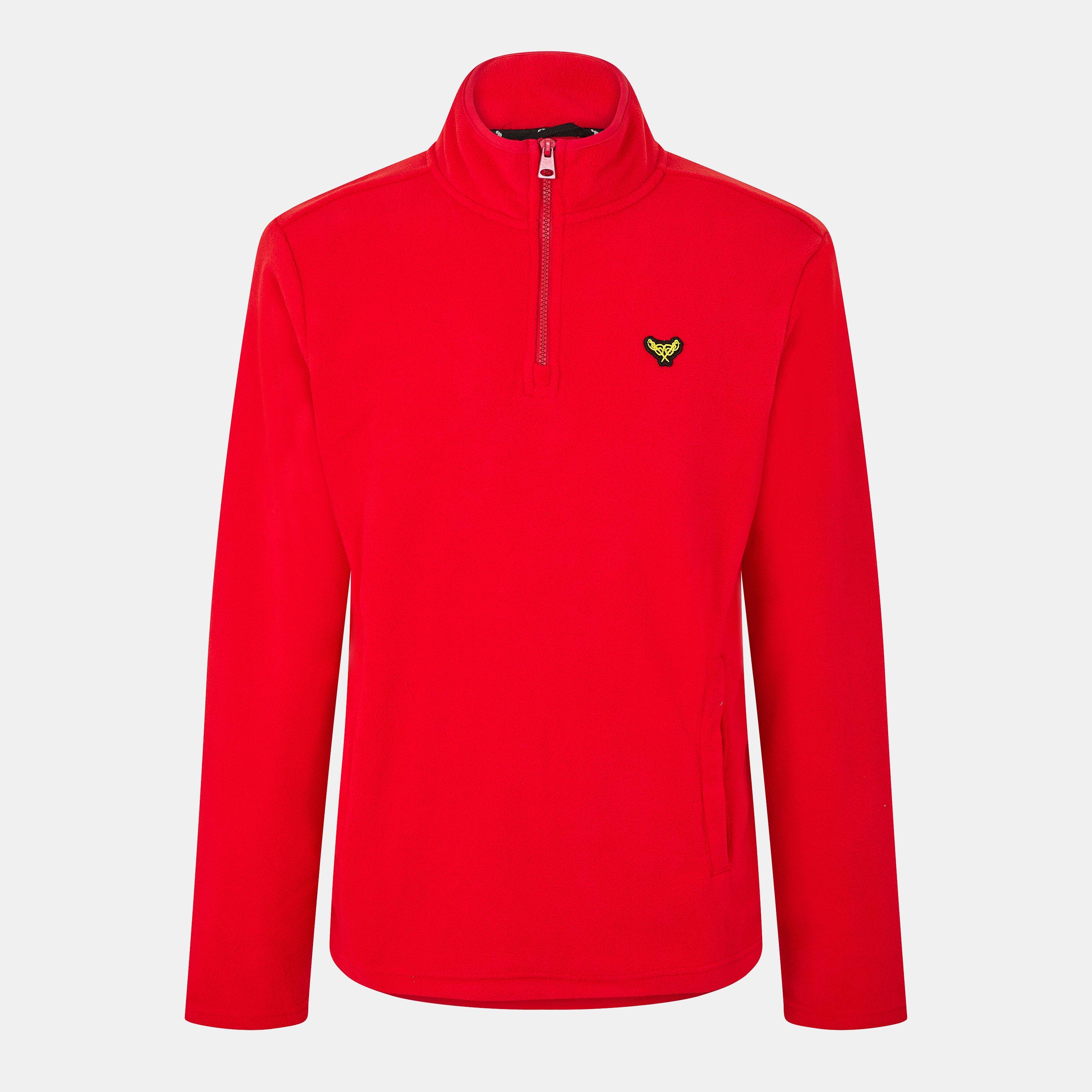 Crimson - Threadbare - Men's quarter Zip Fleece - 1