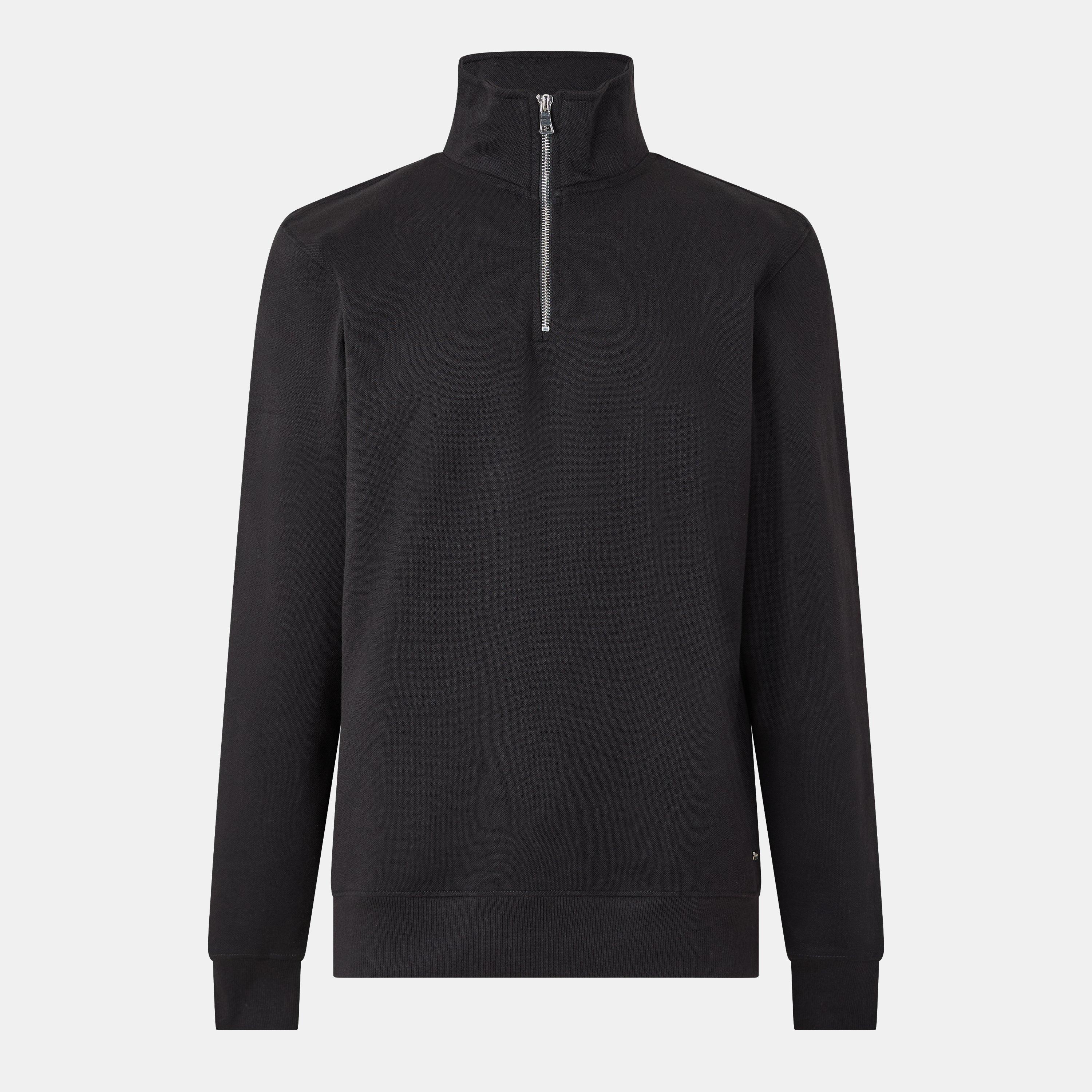 Crna - Threadbare - Men's quarter Zip Fleece - 1