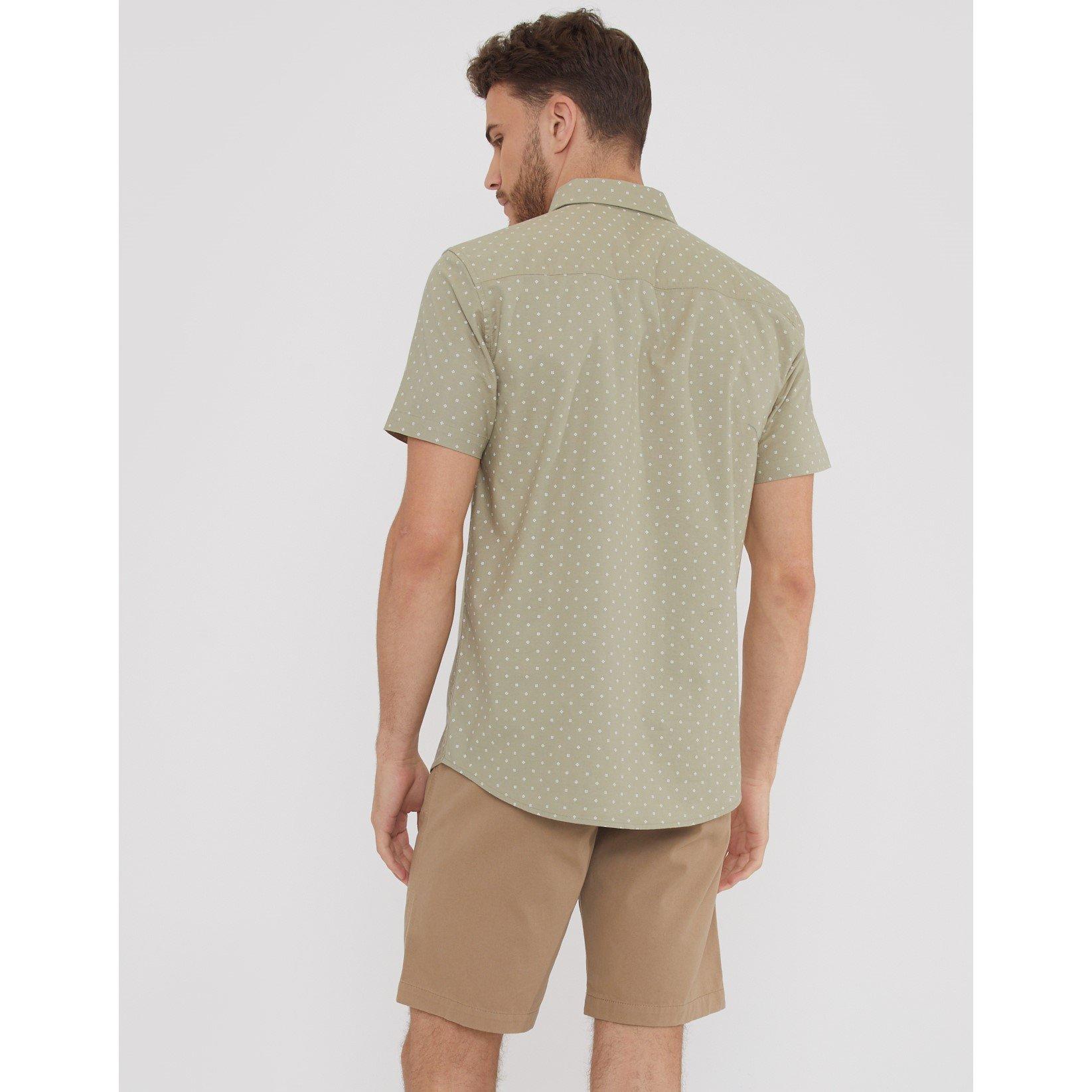 Sage - Threadbare - Men's Short-Sleeve Patterned Shirt - 3