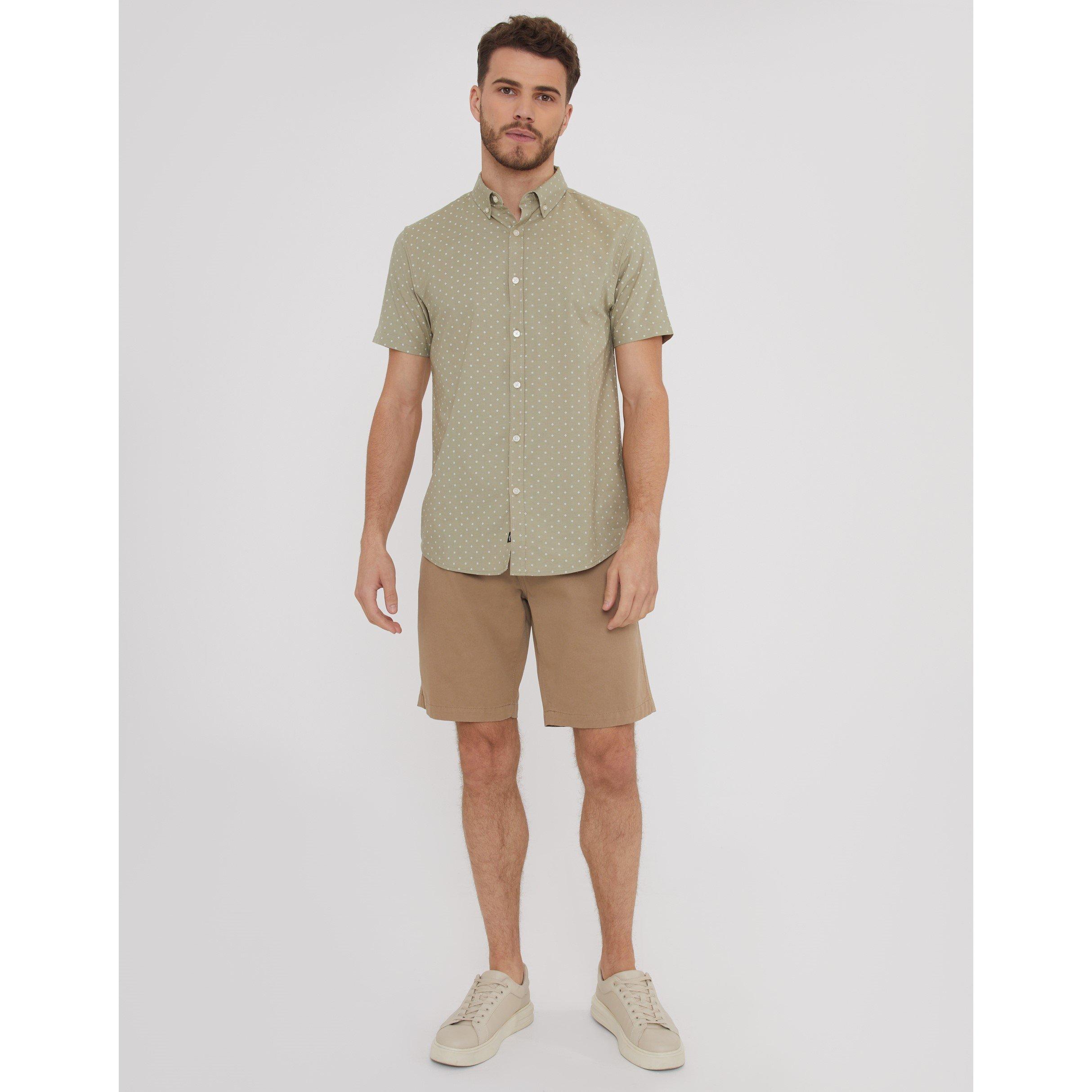 Sage - Threadbare - Men's Short-Sleeve Patterned Shirt - 4