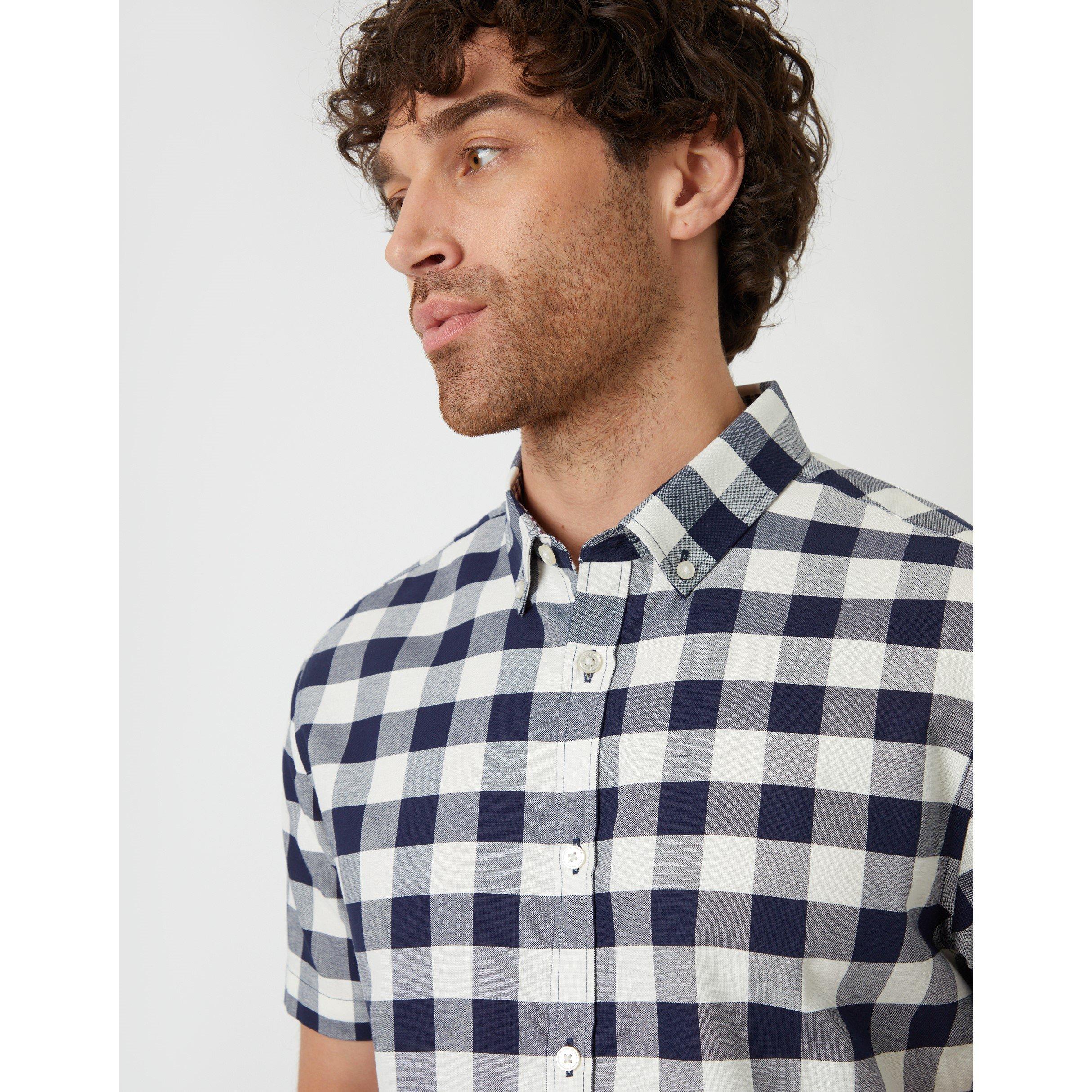 Marine - Threadbare - Men's Marc Short-Sleeve Dress Shirt - 4