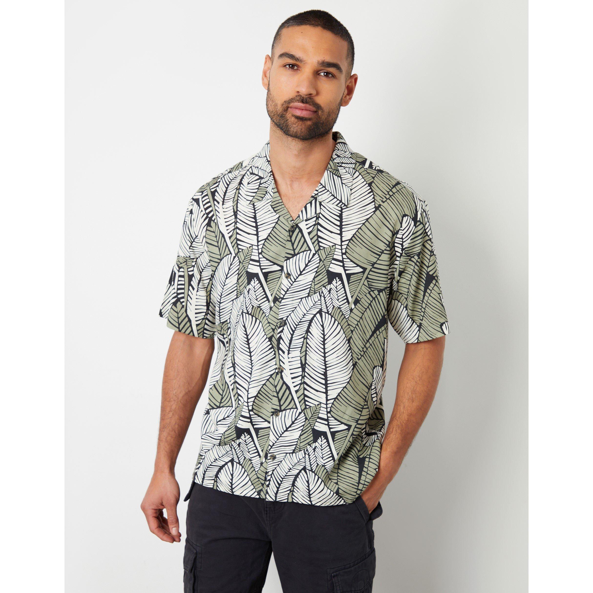 Black - Threadbare - Men's Short-Sleeve Patterned Shirt - 1
