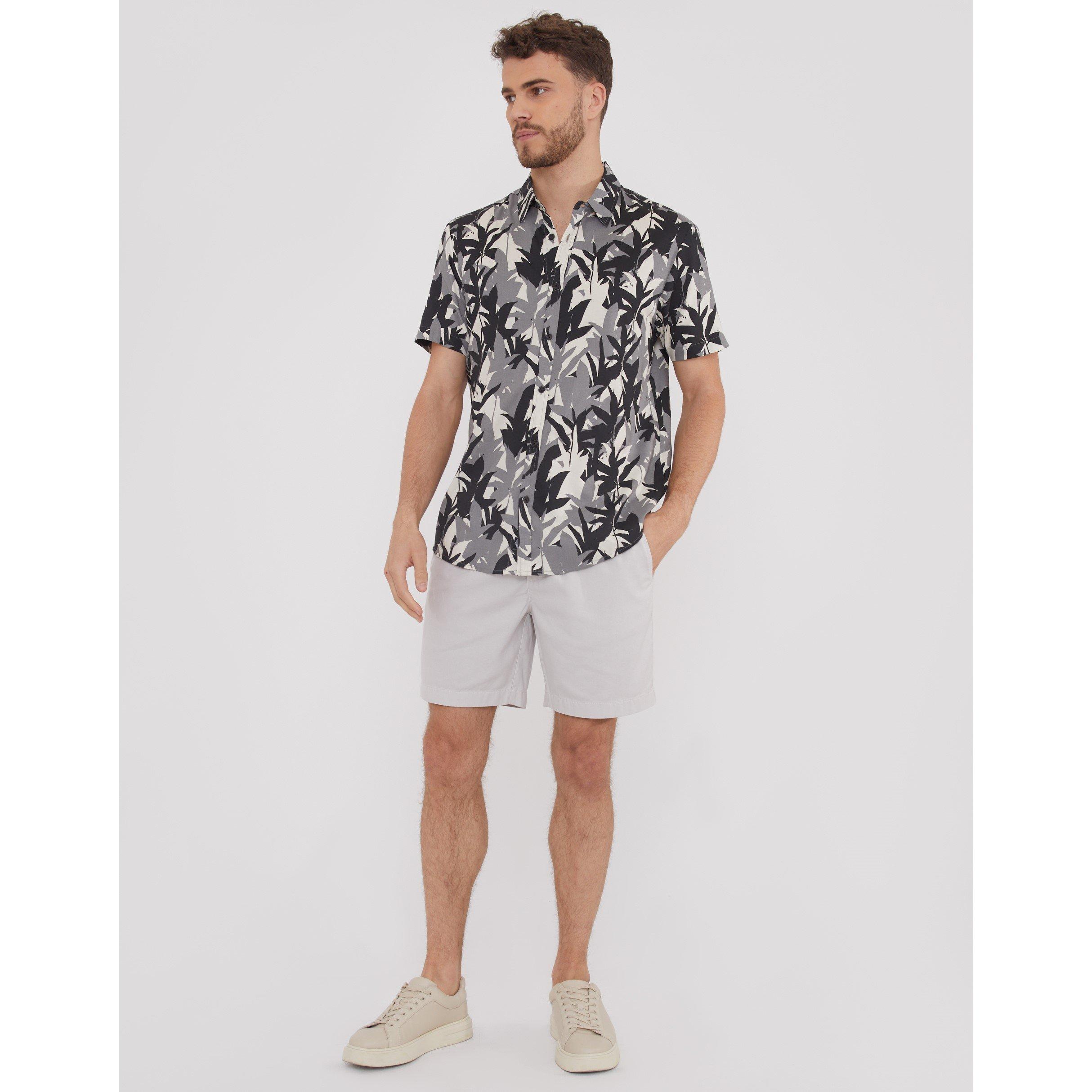 Black - Threadbare - Men's Short-Sleeve Patterned Shirt - 2