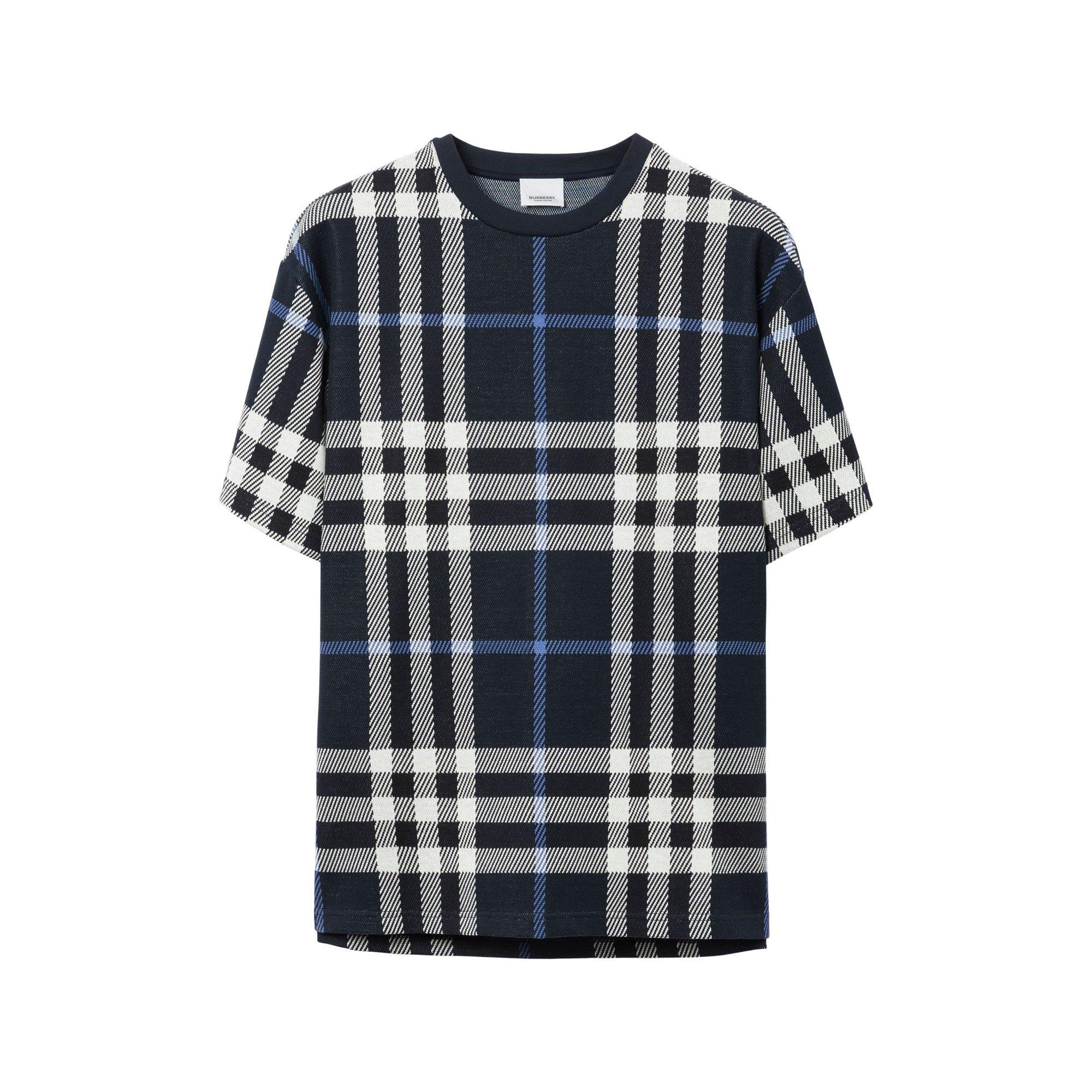 Tシャツ・カットソー Burberry SS25 'Sherfield' shirt (8071800 NAVY) Burberry Sherfield shirt in blue cotton - Dark Blue - Men