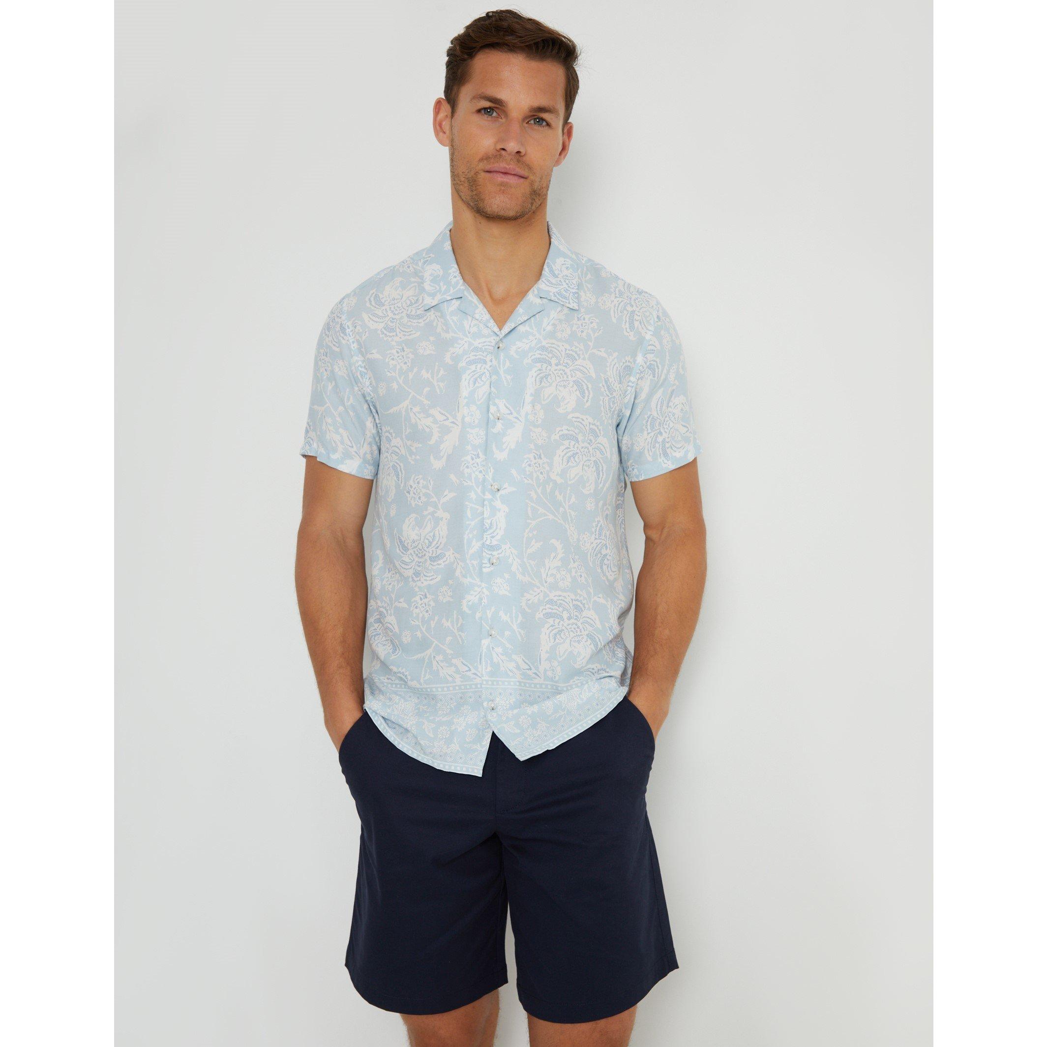 Sky - Threadbare - Men's Short-Sleeve Patterned Shirt - 1