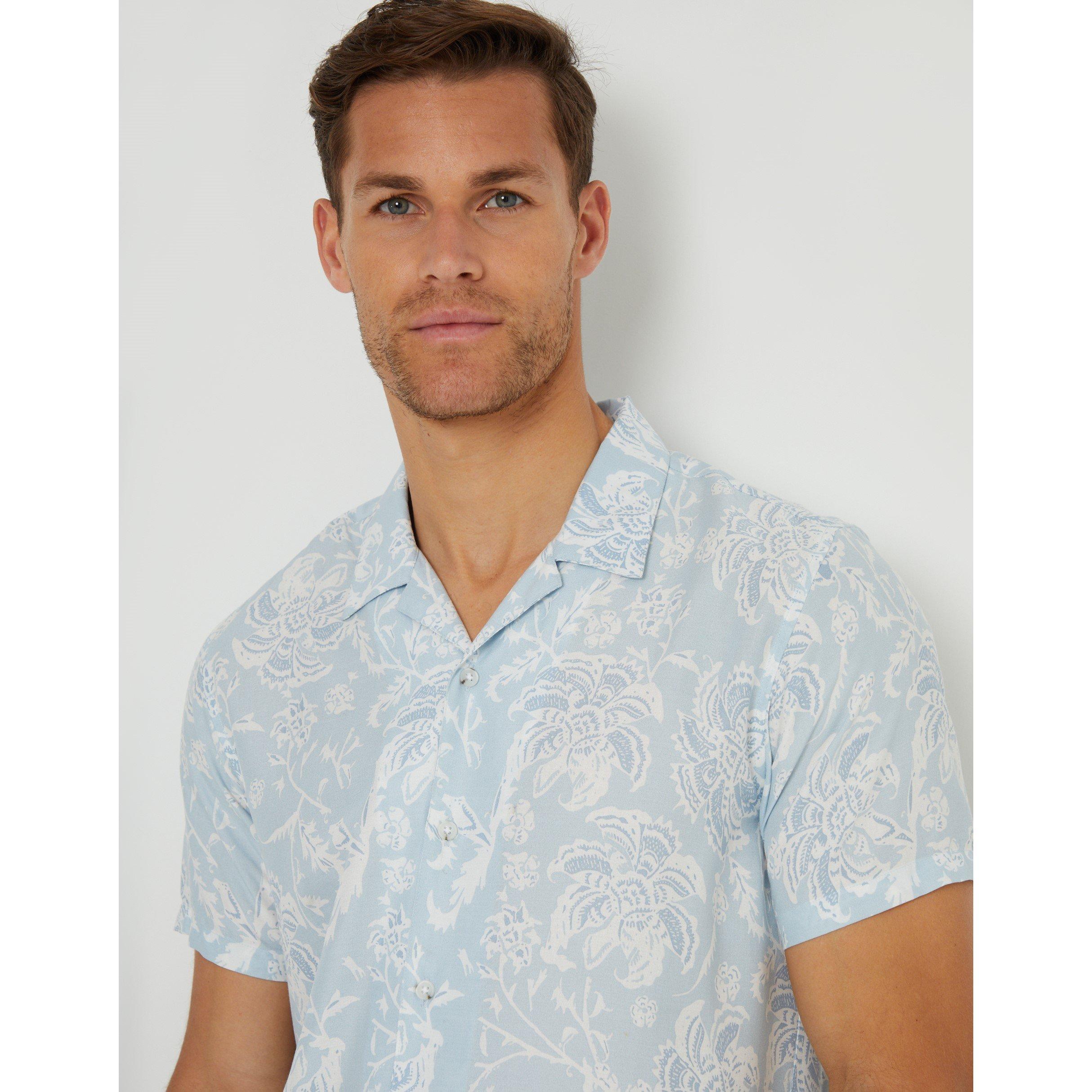 Sky - Threadbare - Men's Short-Sleeve Patterned Shirt - 4