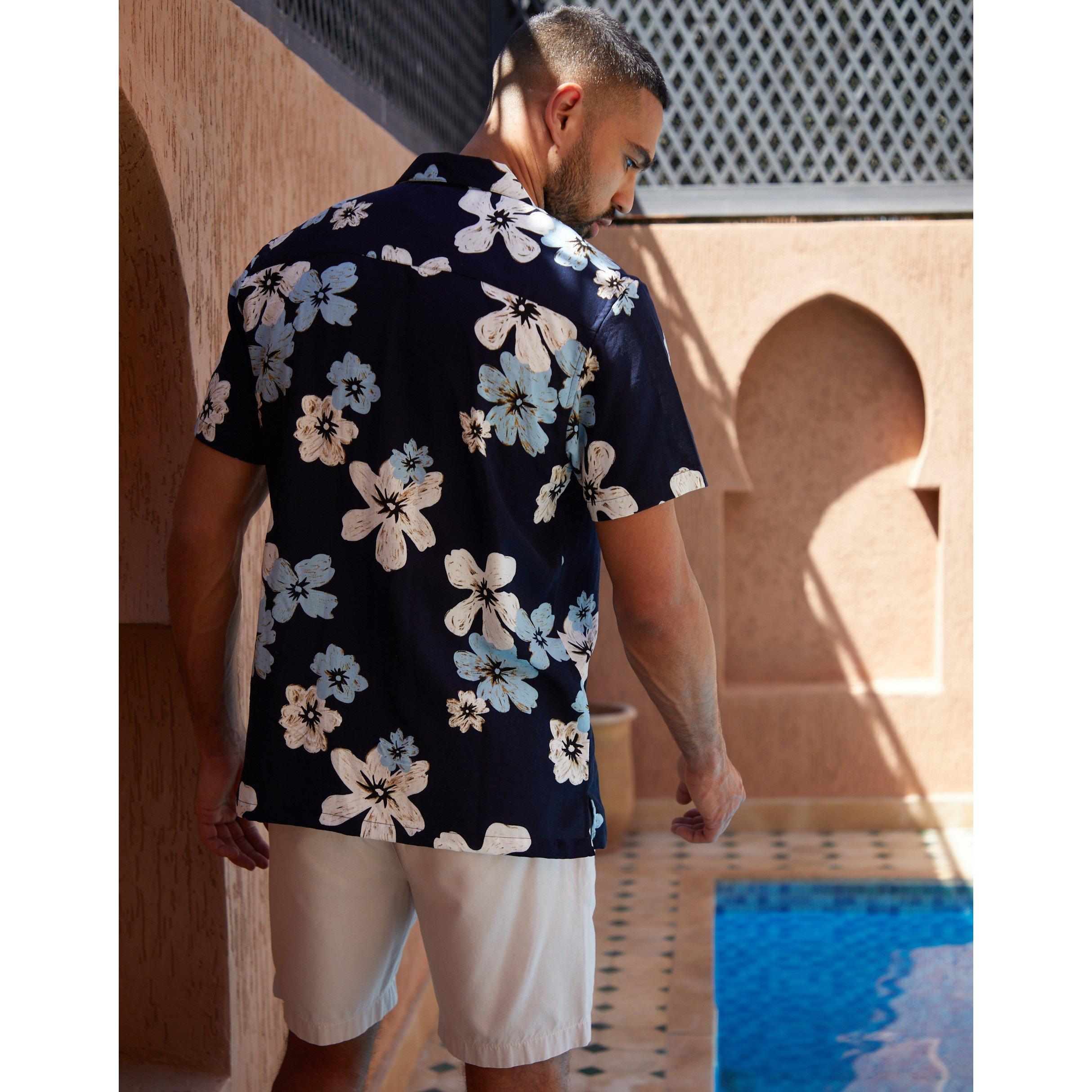 Black - Threadbare - Men's Short-Sleeve Patterned Shirt - 3