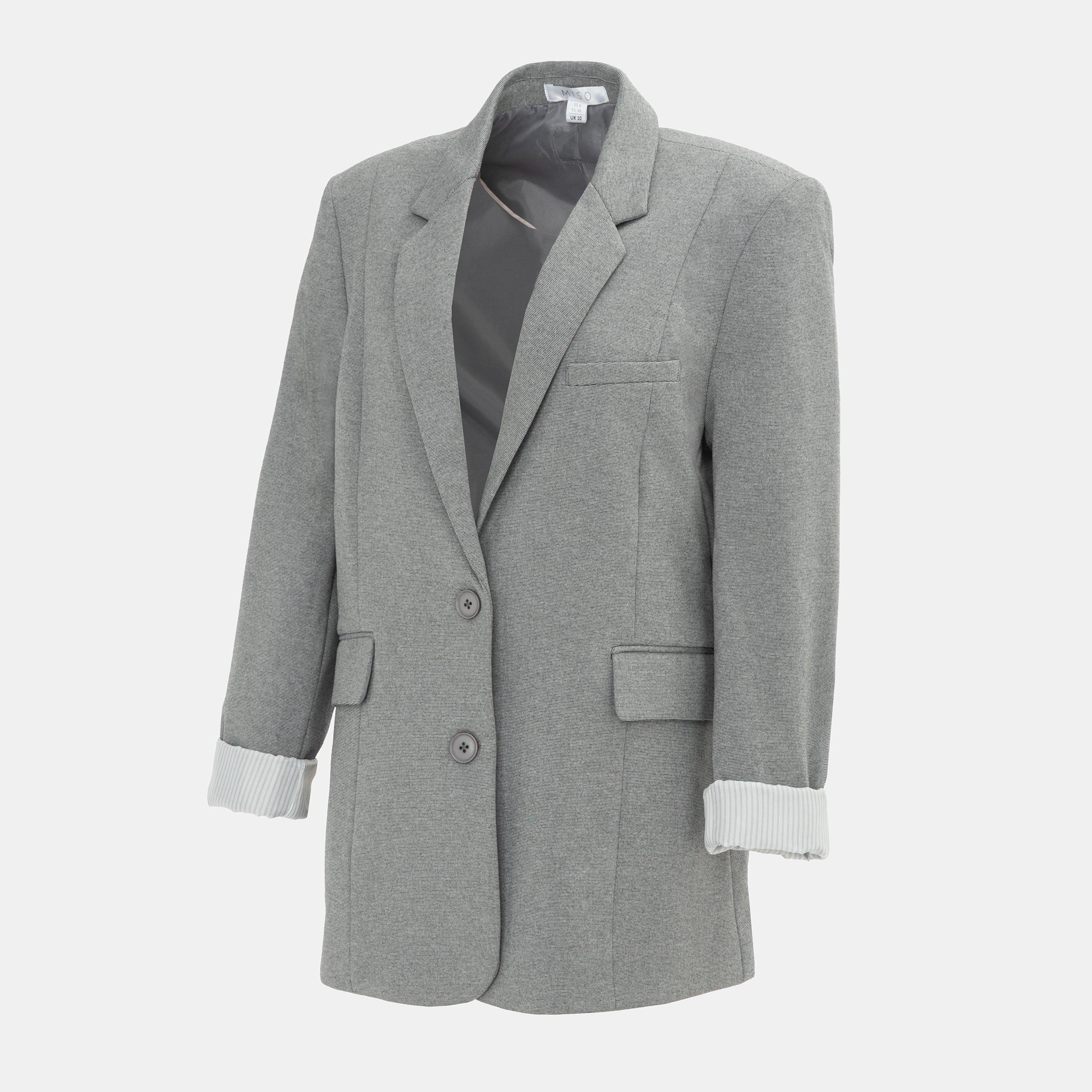 Hellgrau - Miso - Women's Long Sleeve Blazer - 3