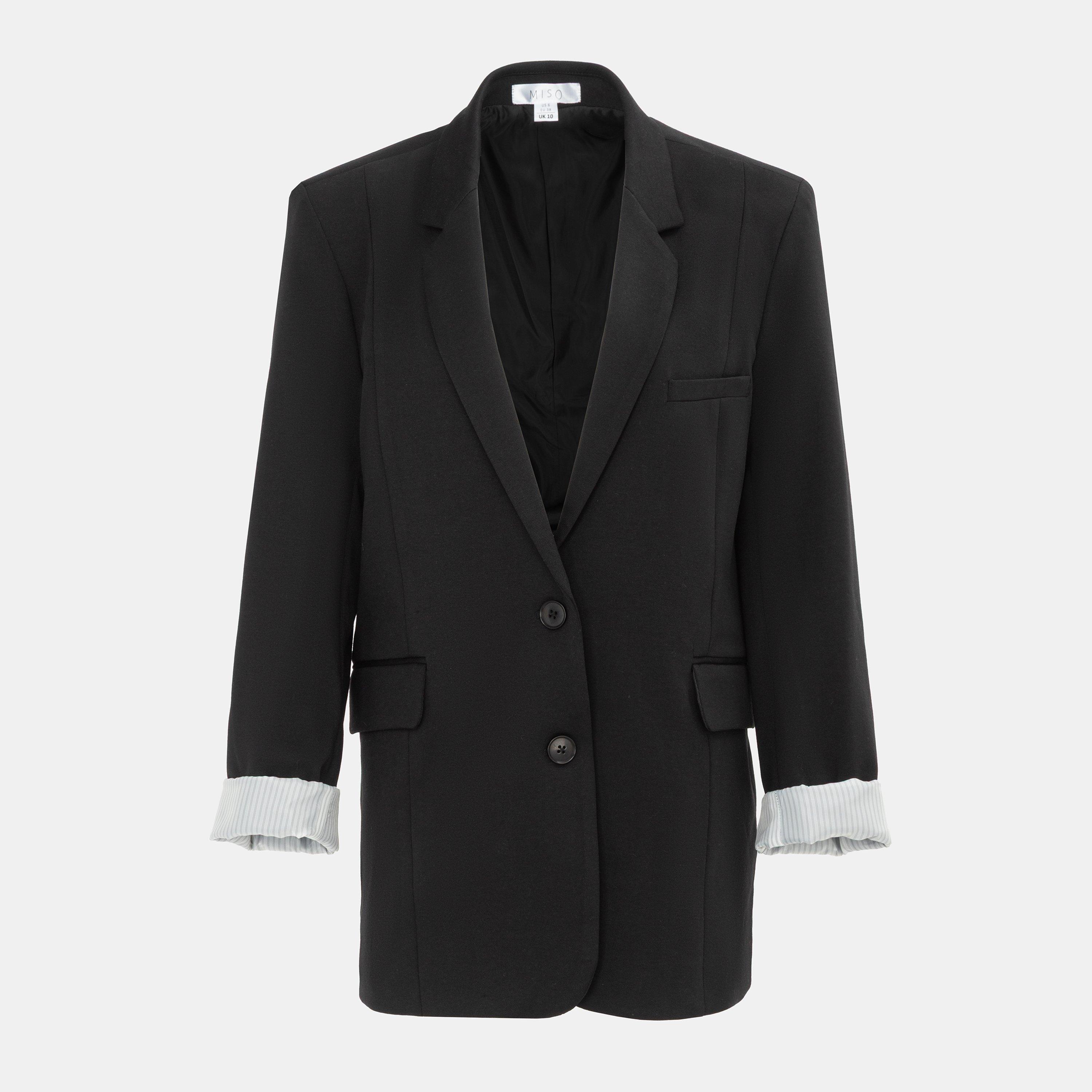 Crna - Miso - Women's Long Sleeve Blazer - 1