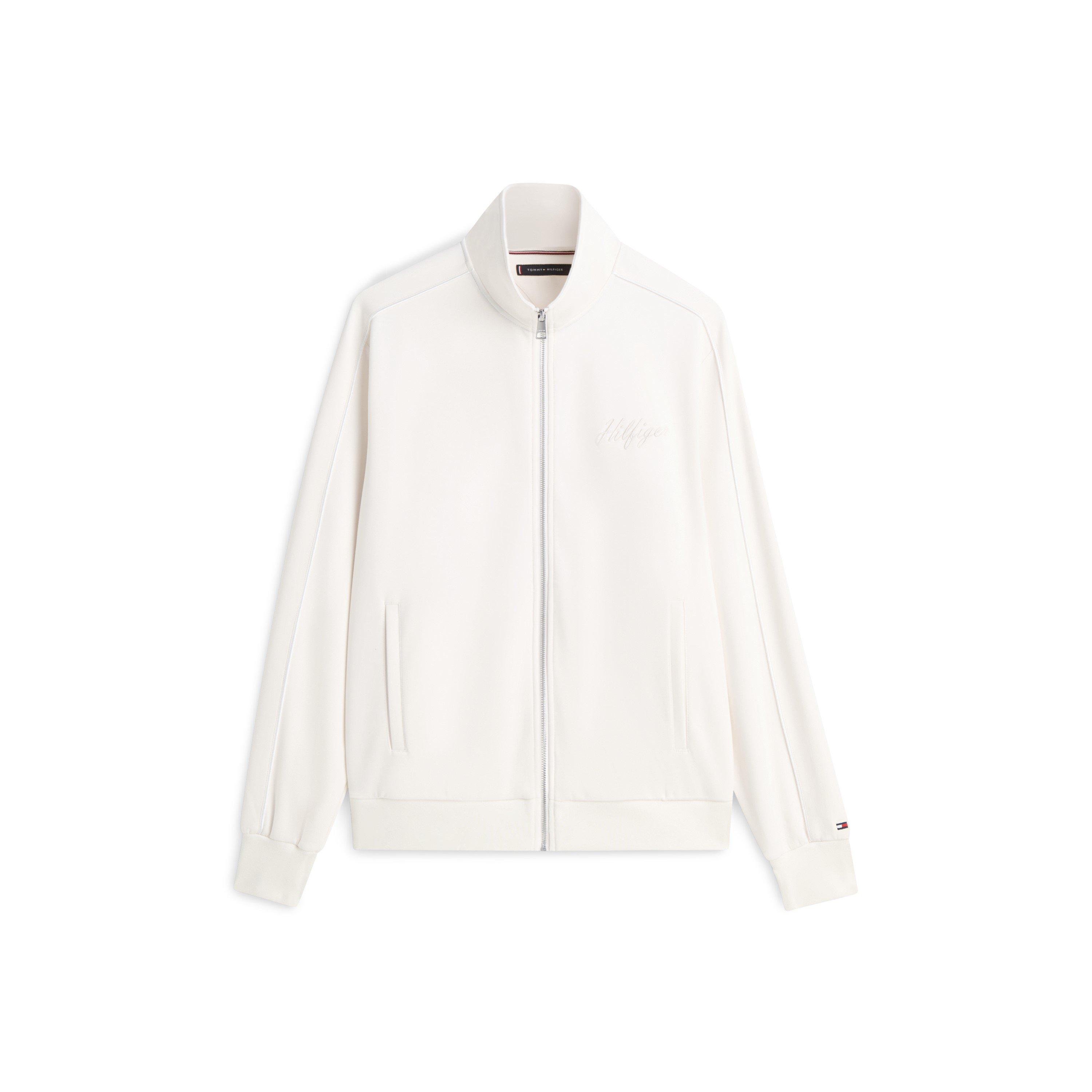 Tommy Hilfiger Men's Modern Ath Full Zip Fleece - Ivory Petal - XL