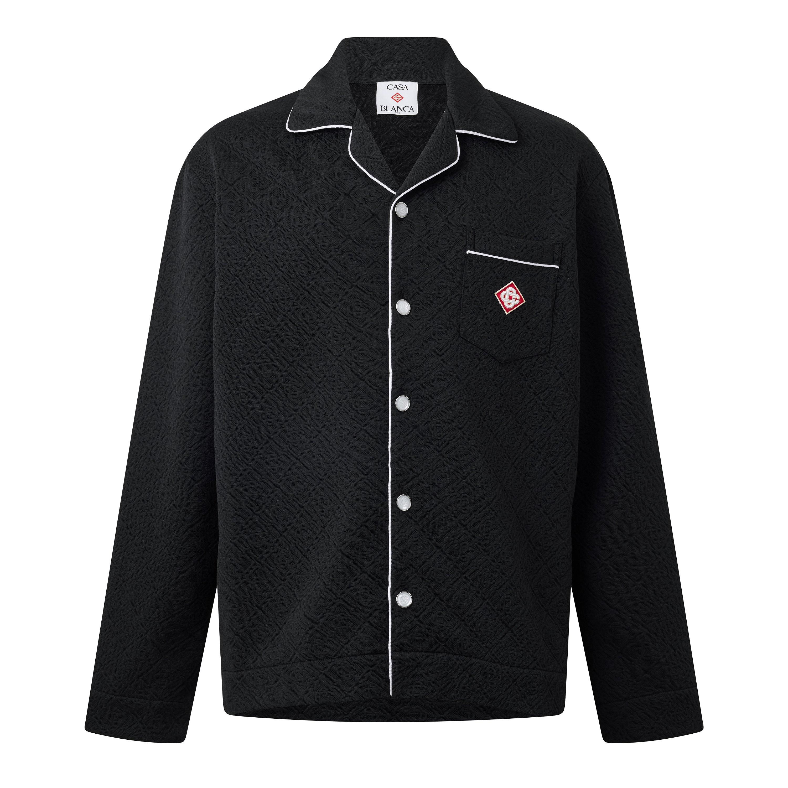 Black - Casablanca - Casa Mono LS Shirt Sn64 - 1