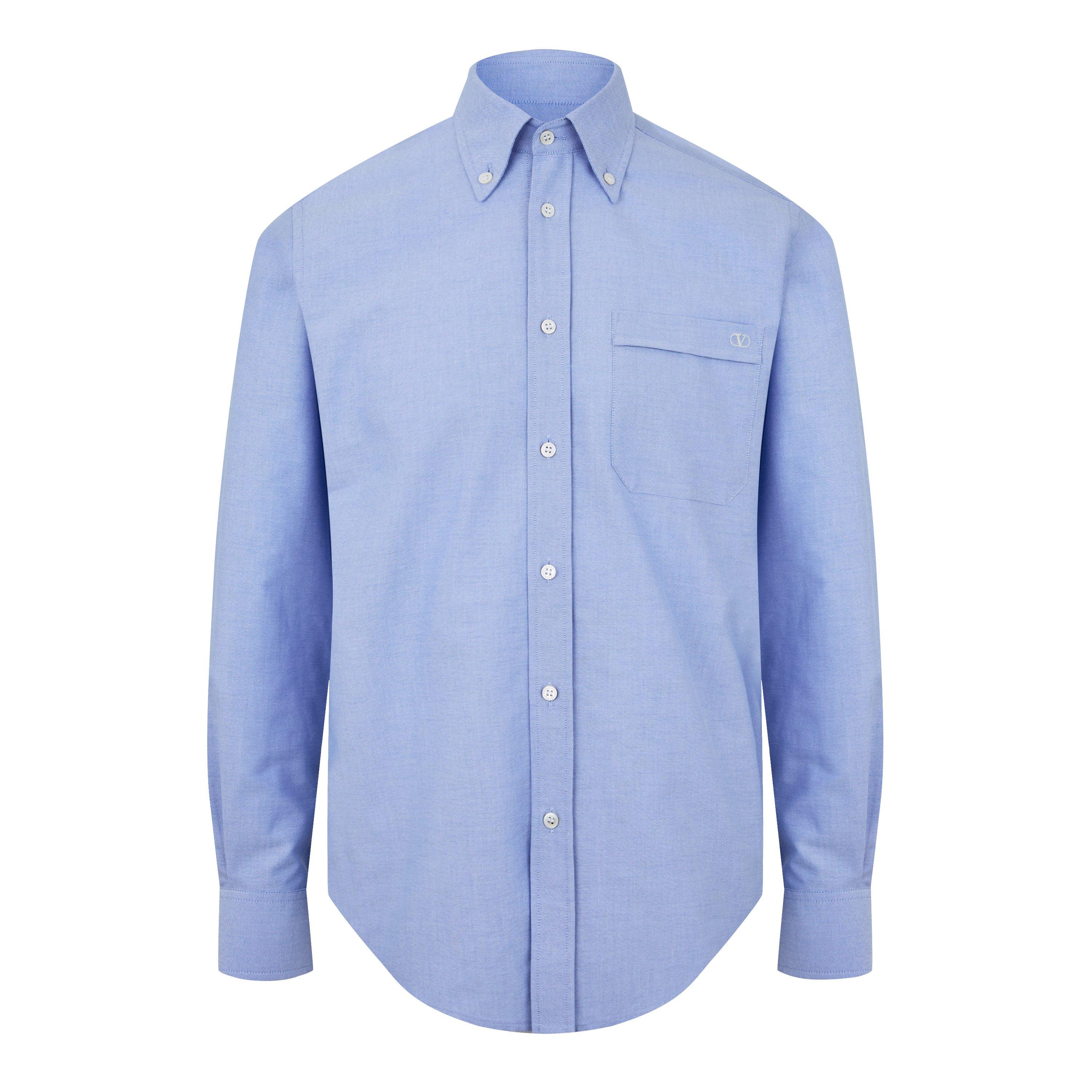 Celeste Blue - Valentino - V-Logo Signature Shirt - 5