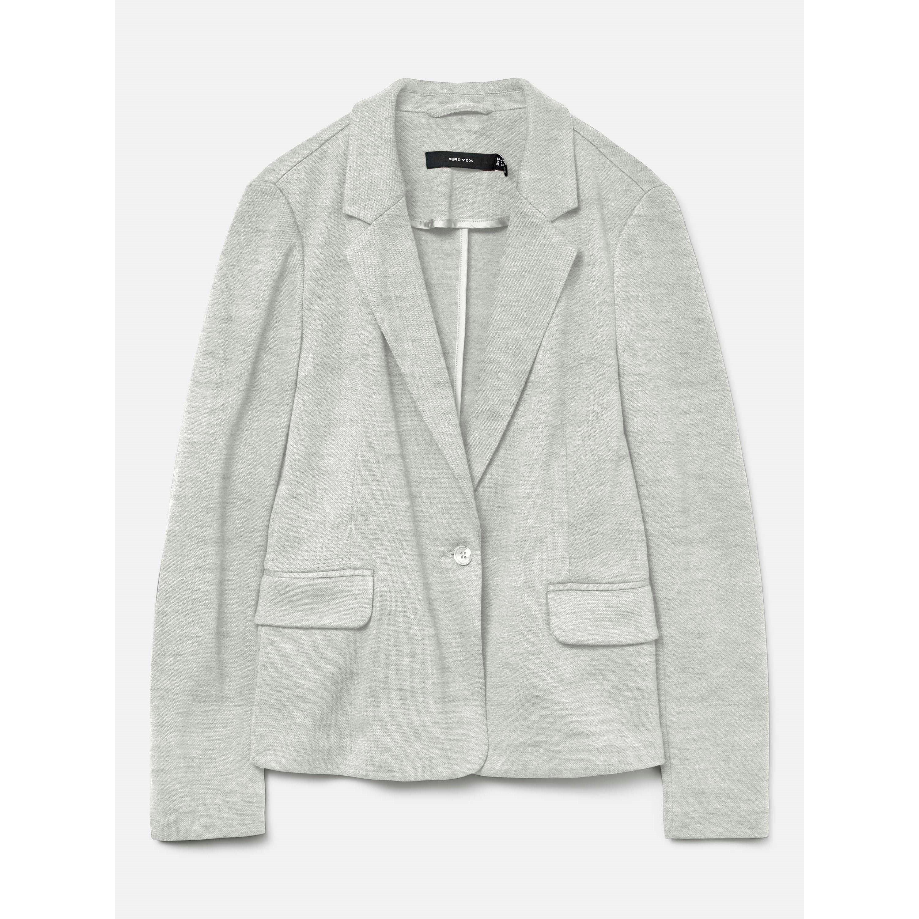Vero Moda Women's Julia Ls Blazer - Lt Grey Melange - 42