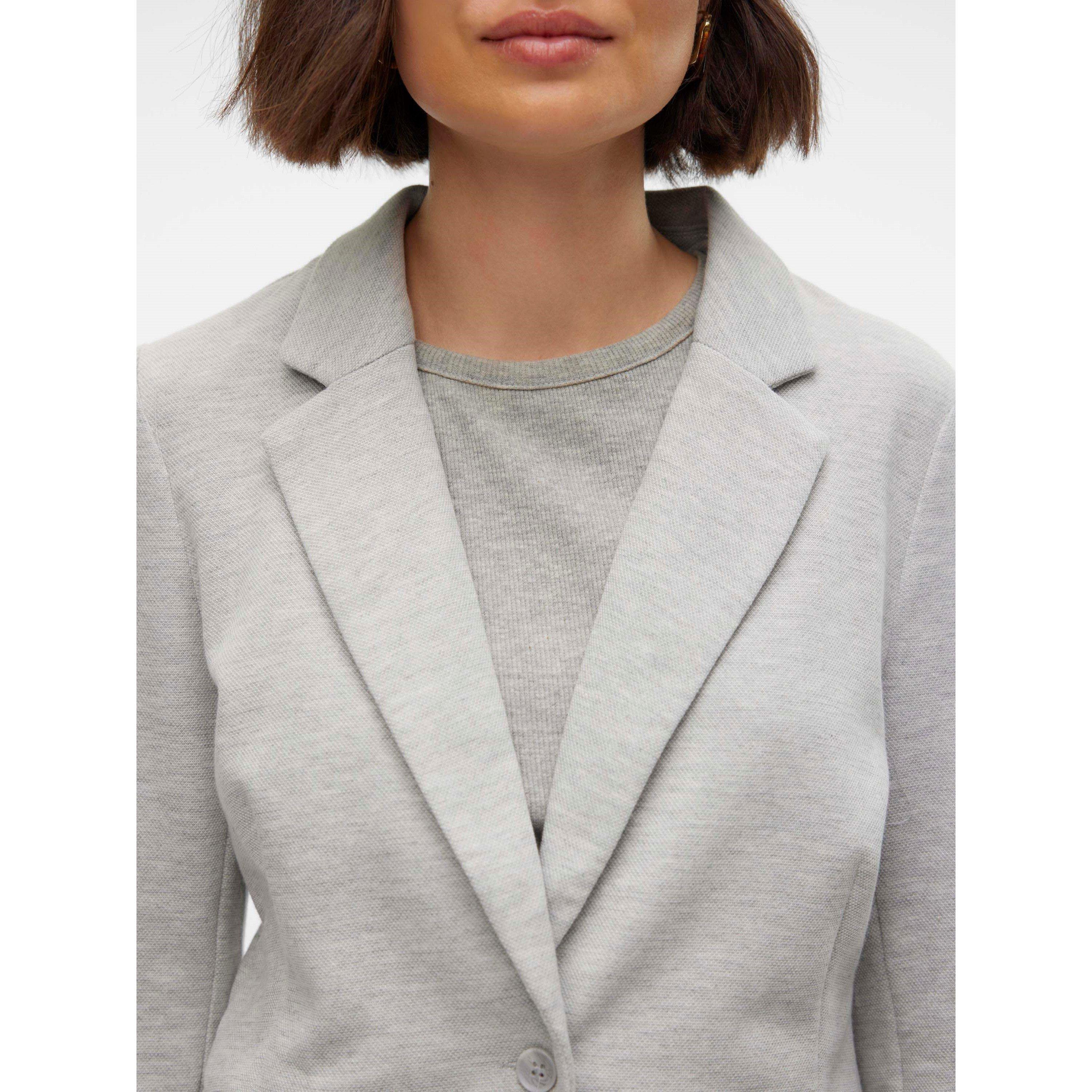 Svetlo siva melange - Vero Moda - VM Julia LS Blazer Ld62 - 4