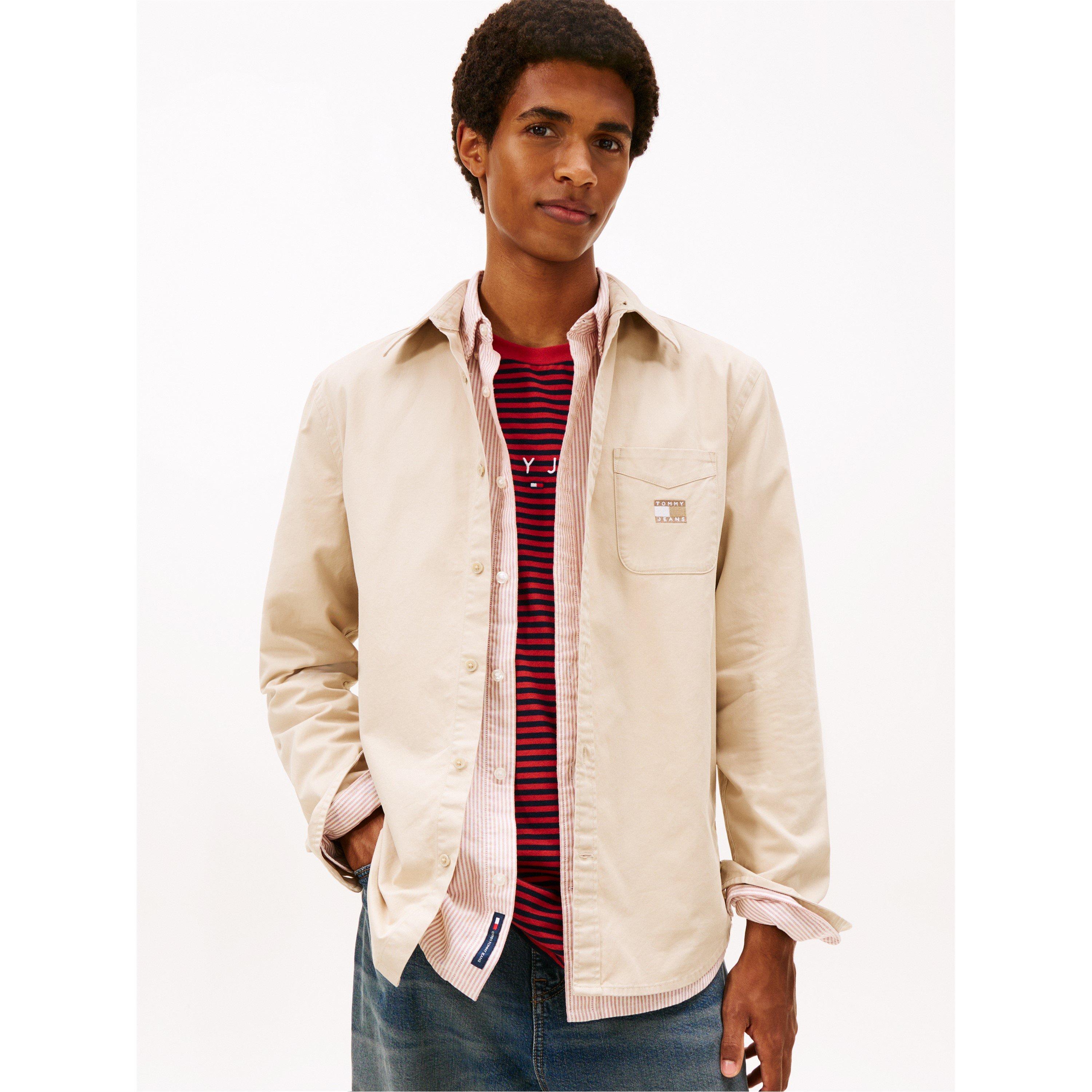 Gulf Sand - Tommy Jeans - TJ Washed TwillShirt Sn61 - 2