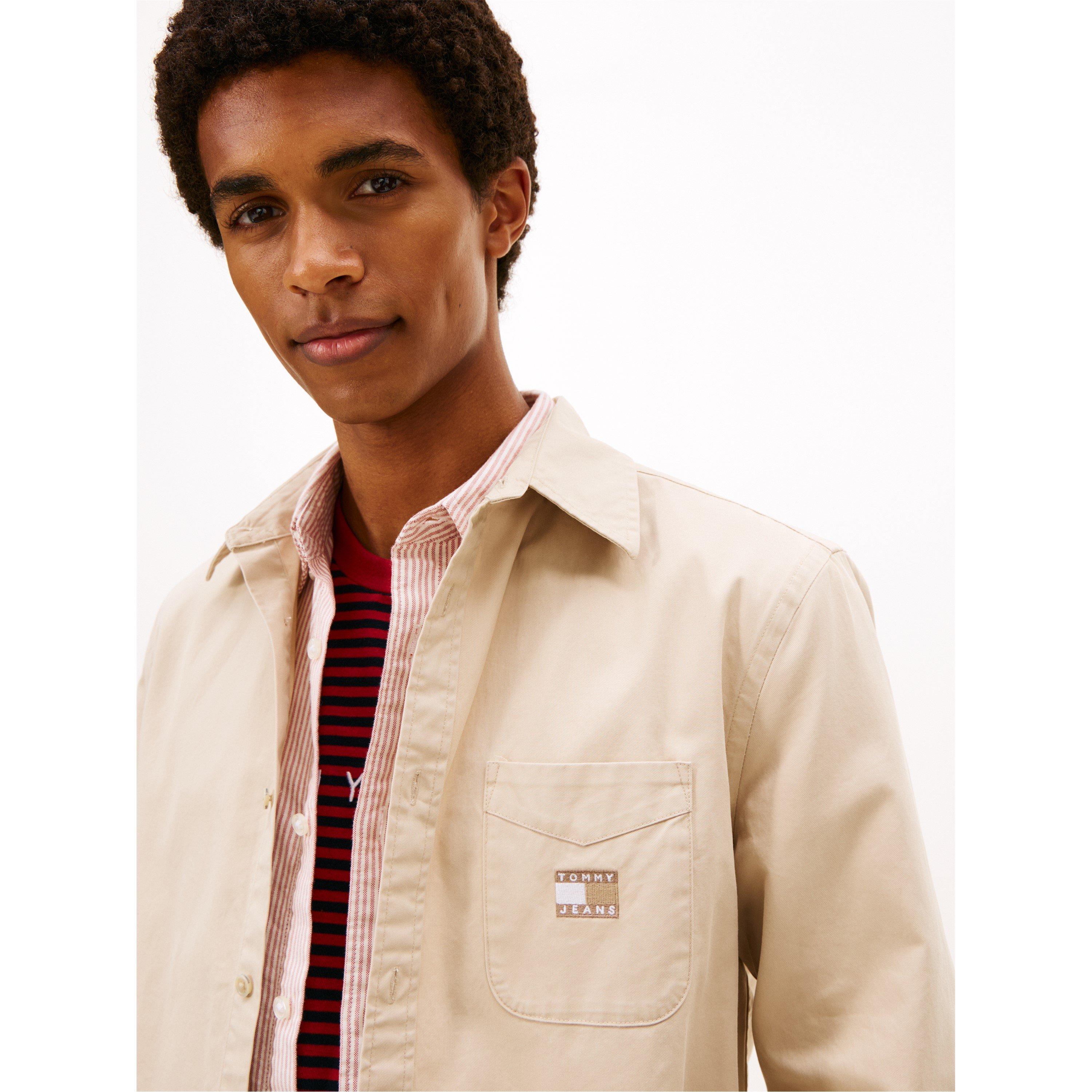 Gulf Sand - Tommy Jeans - TJ Washed TwillShirt Sn61 - 3