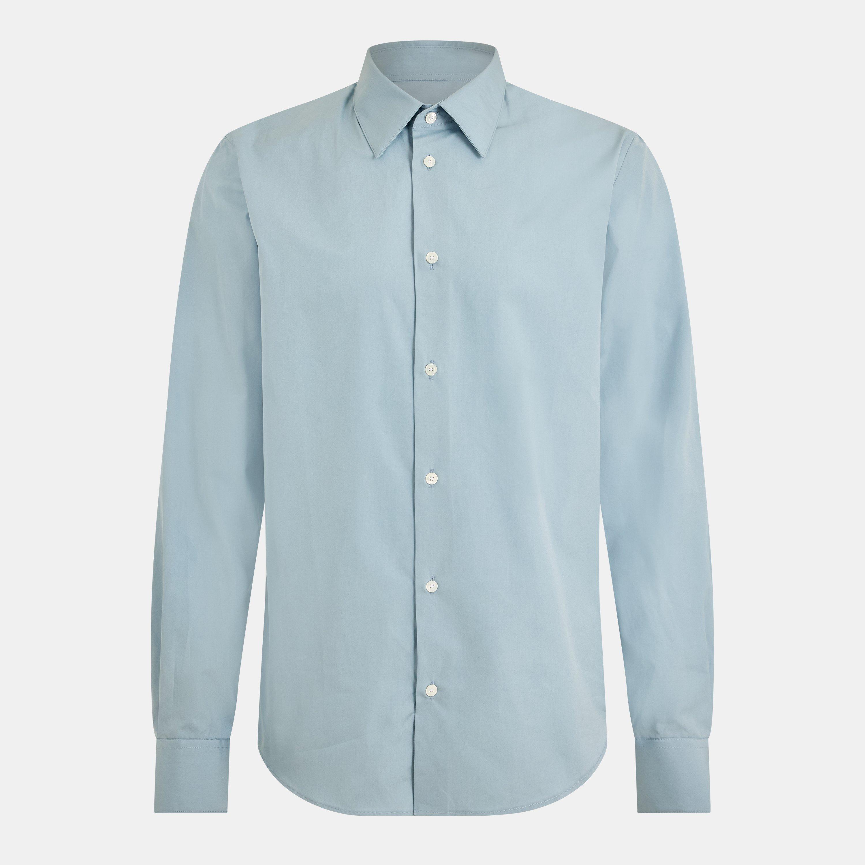 Ciel Blue 4506 - Ami Paris - Men's Long Sleeve Plain Shirt - 1