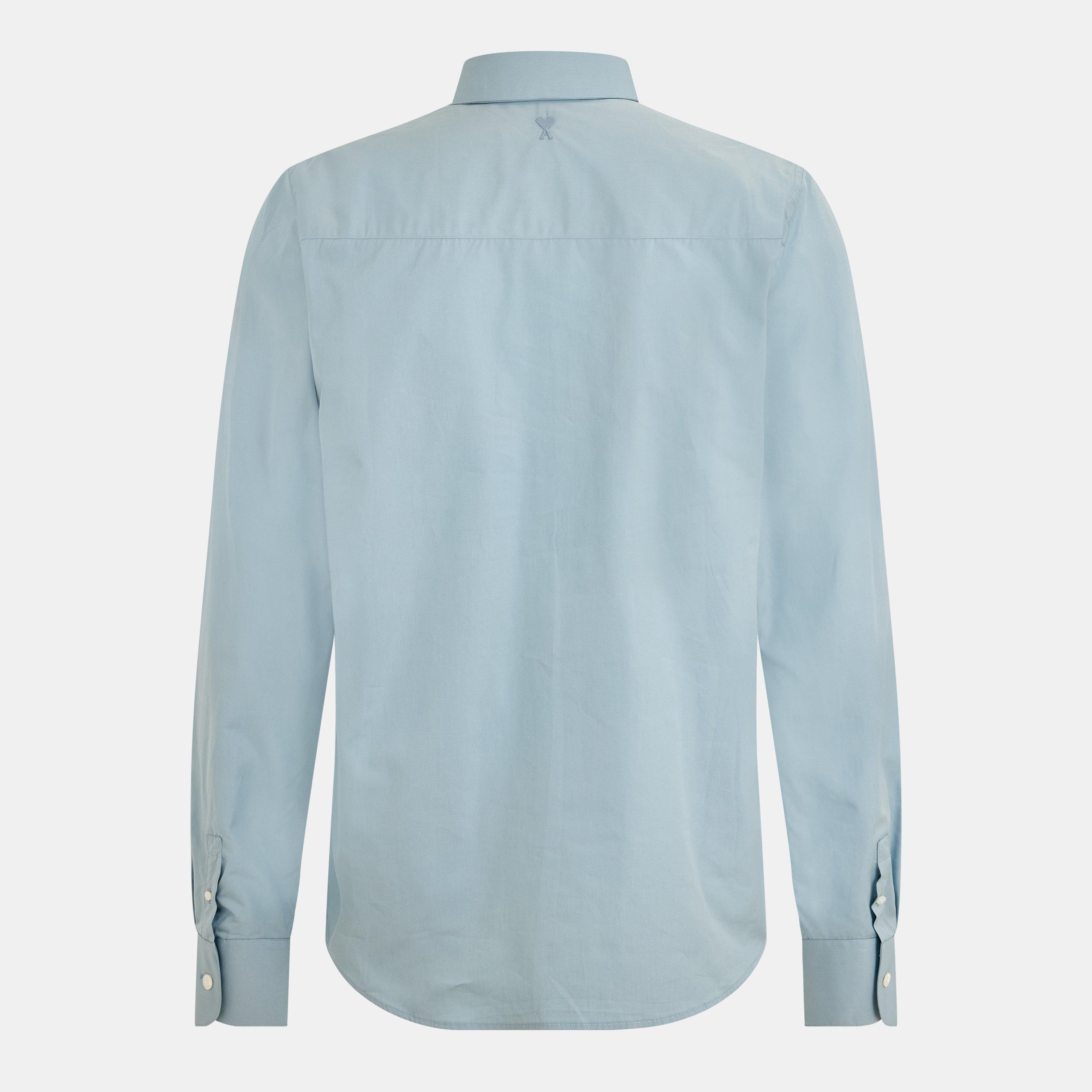 Ciel Blue 4506 - Ami Paris - Men's Long-Sleeve Plain Shirt - 2