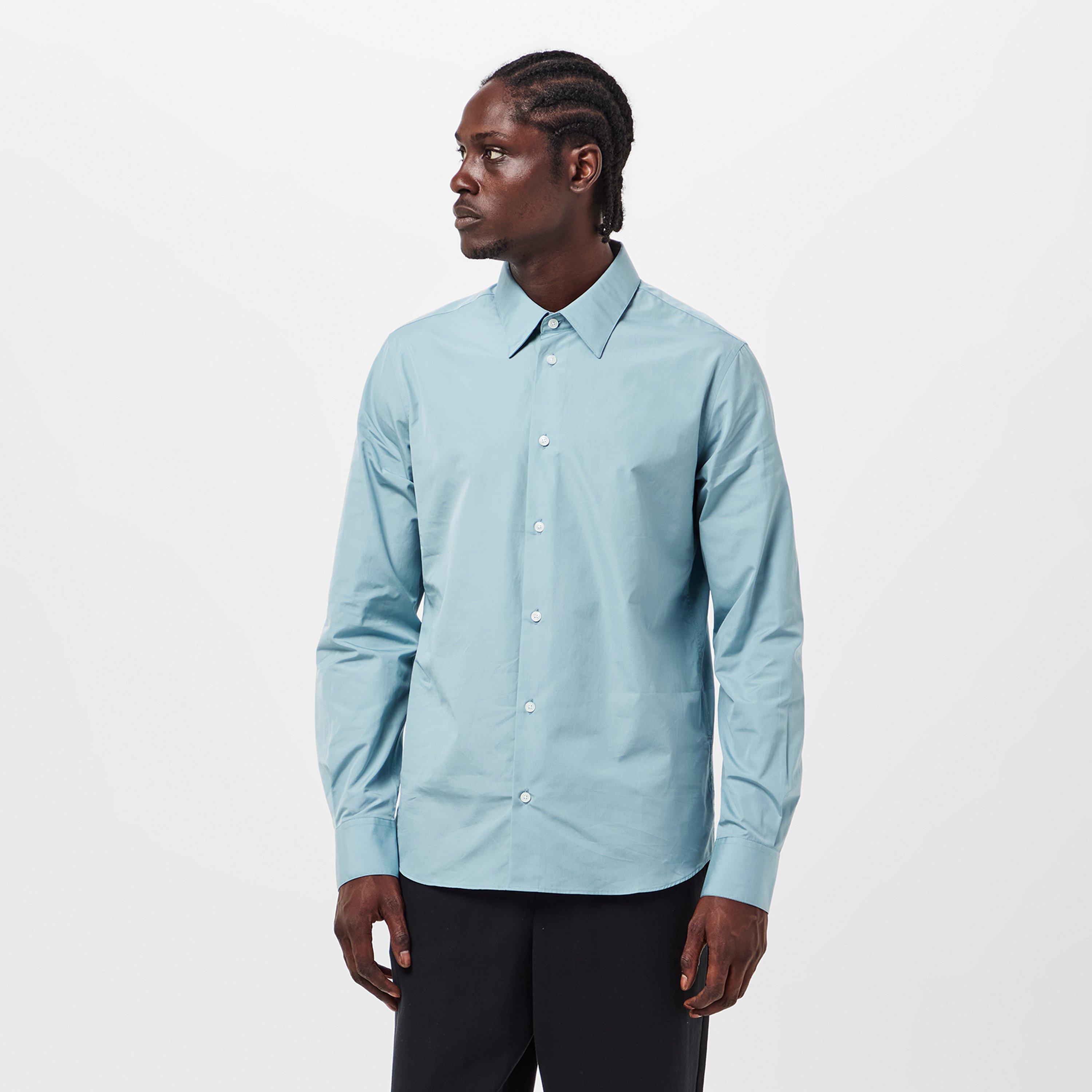 Ciel Blue 4506 - Ami Paris - Men's Long-Sleeve Plain Shirt - 3