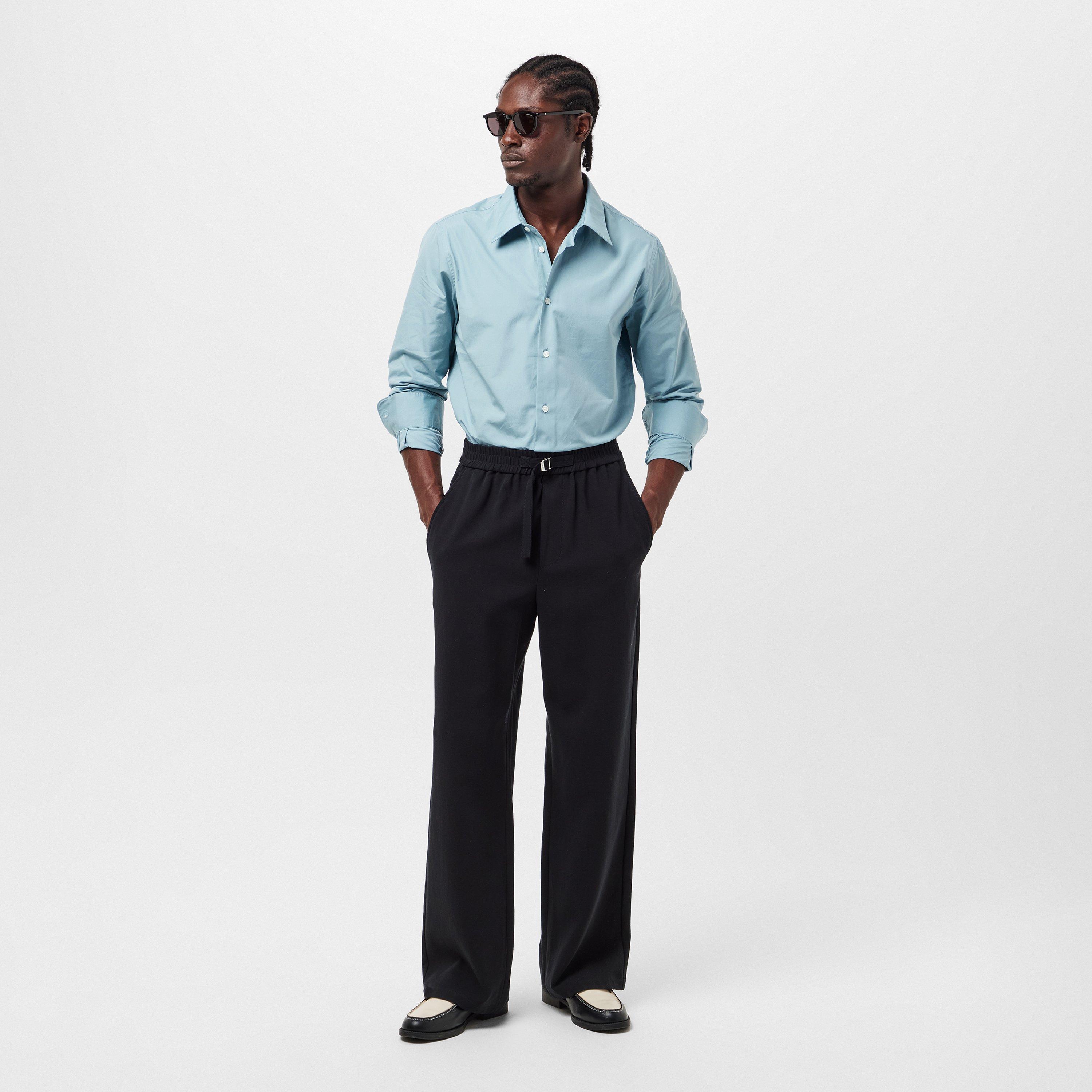 Ciel Blue 4506 - Ami Paris - Men's Long-Sleeve Plain Shirt - 6