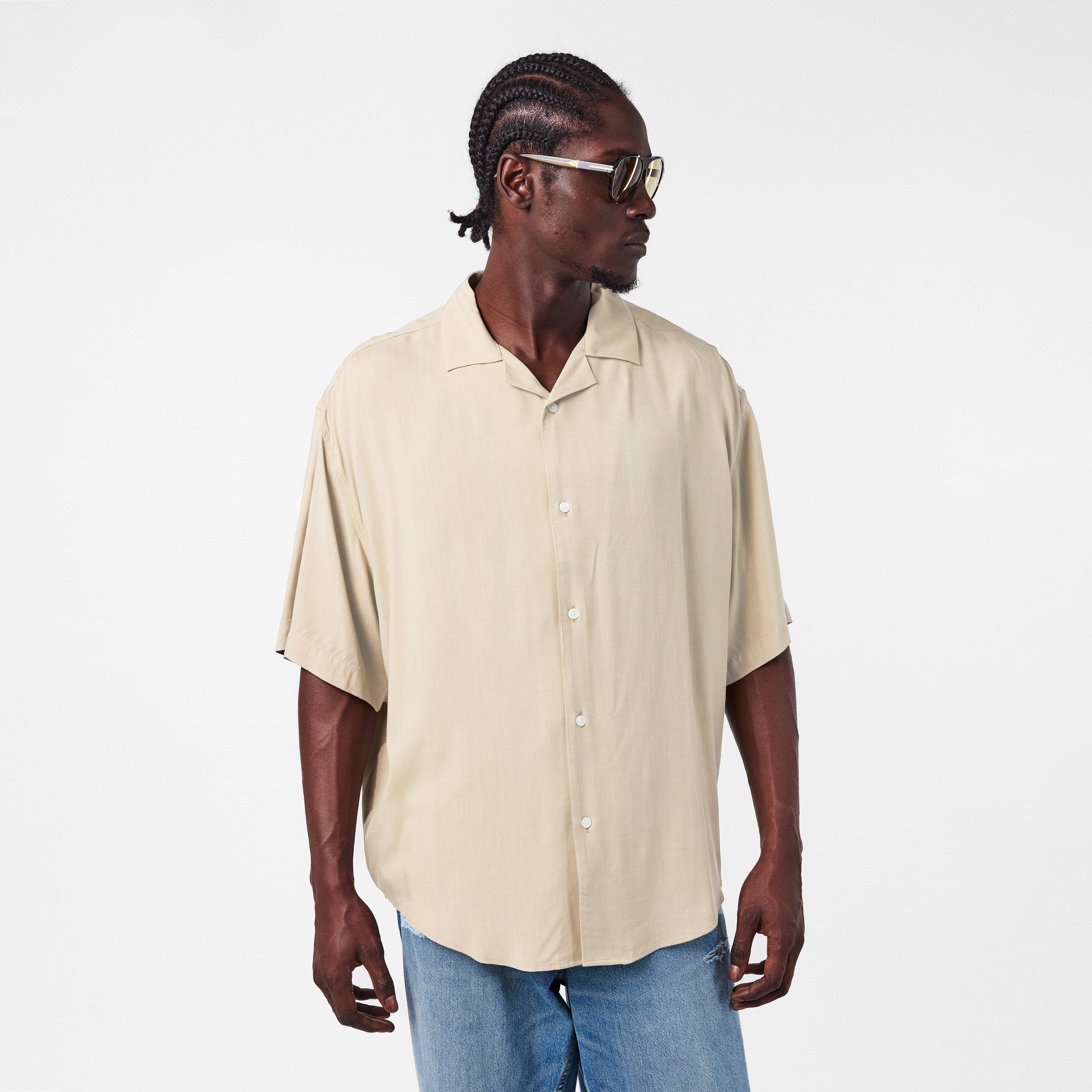 Café Crème 229 - Ami Paris - Men's Short-Sleeve Plain Shirt - 3