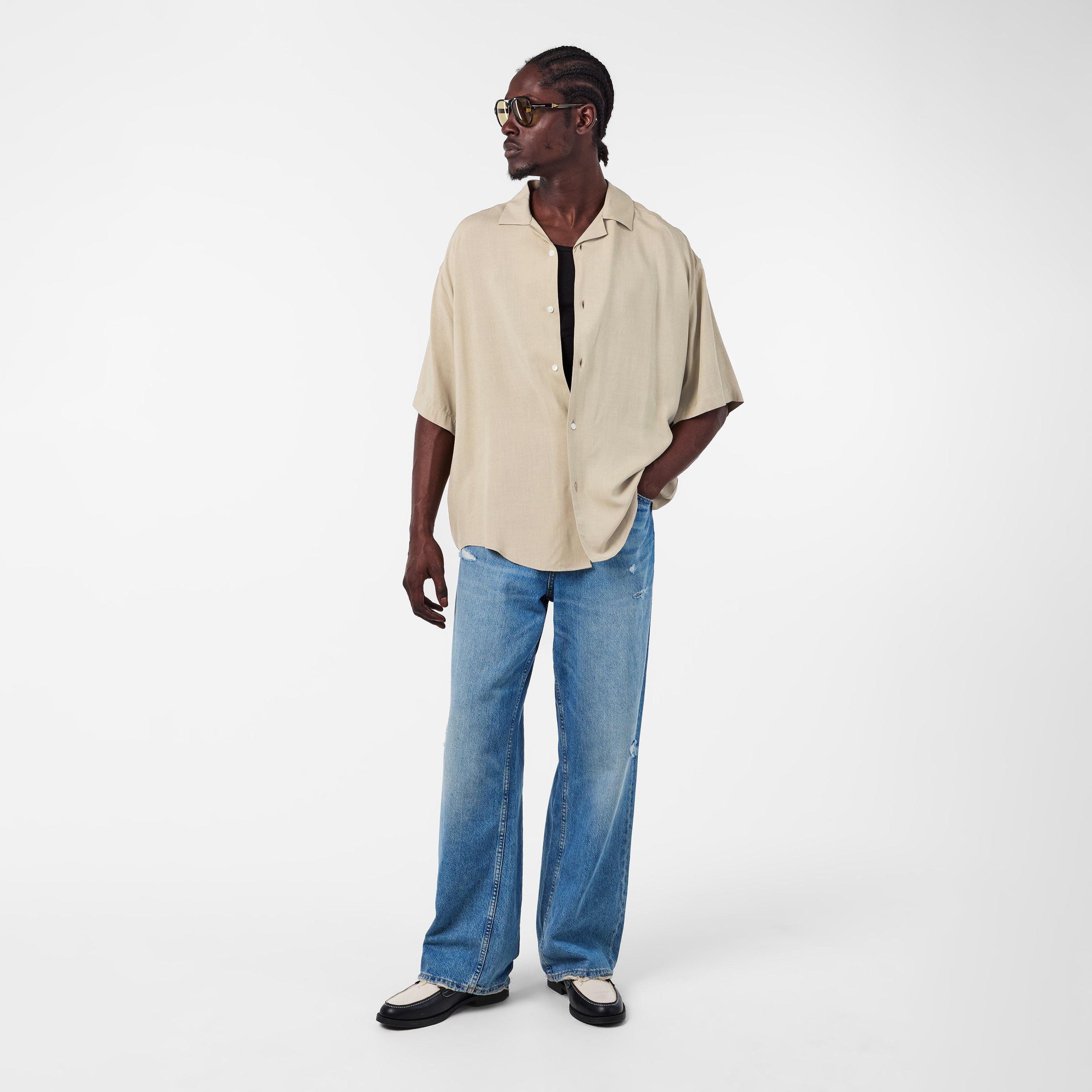 Café Crème 229 - Ami Paris - Men's Short-Sleeve Plain Shirt - 6