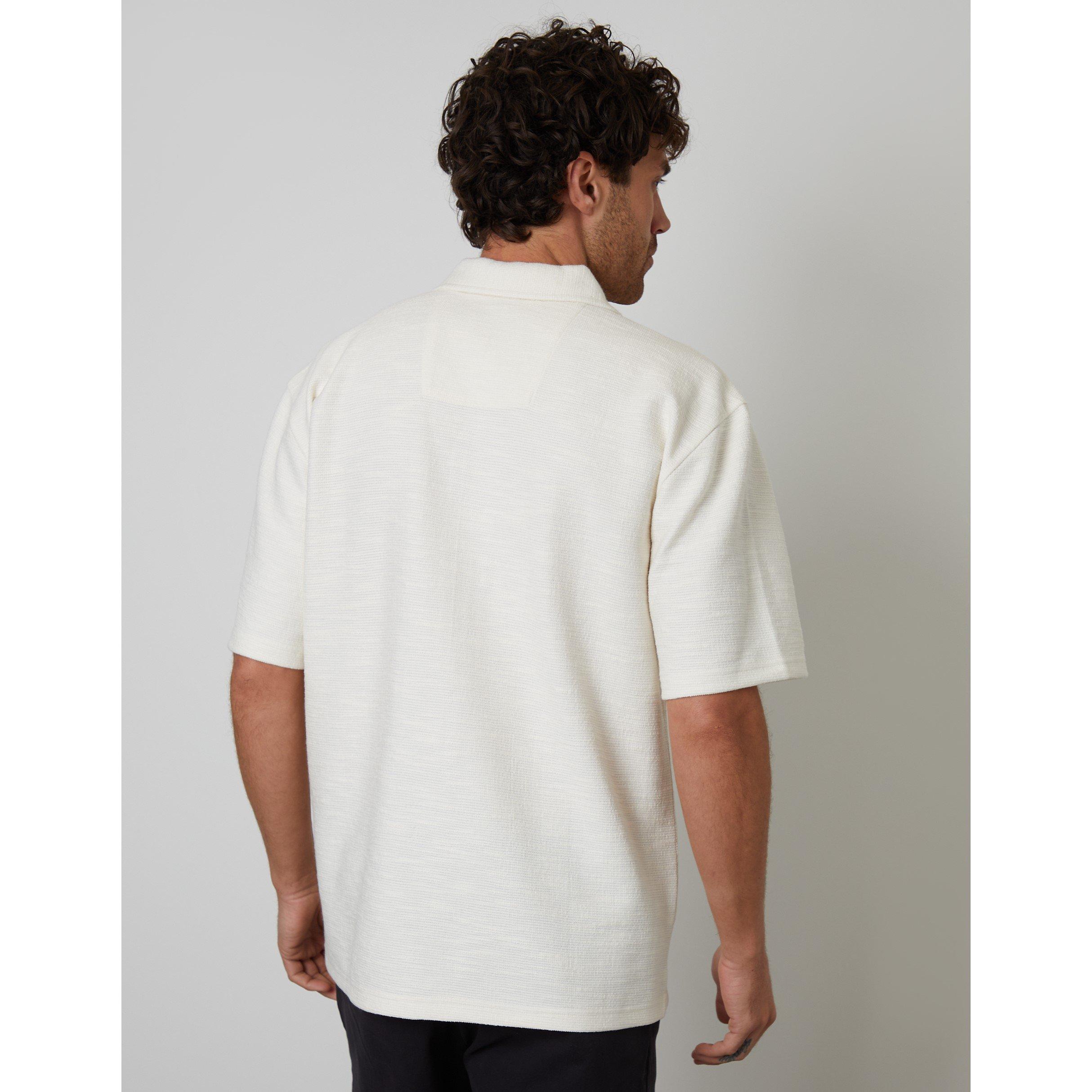  Ecru - Threadbare - Men's Antti Short-Sleeve Plain Shirt - 3
