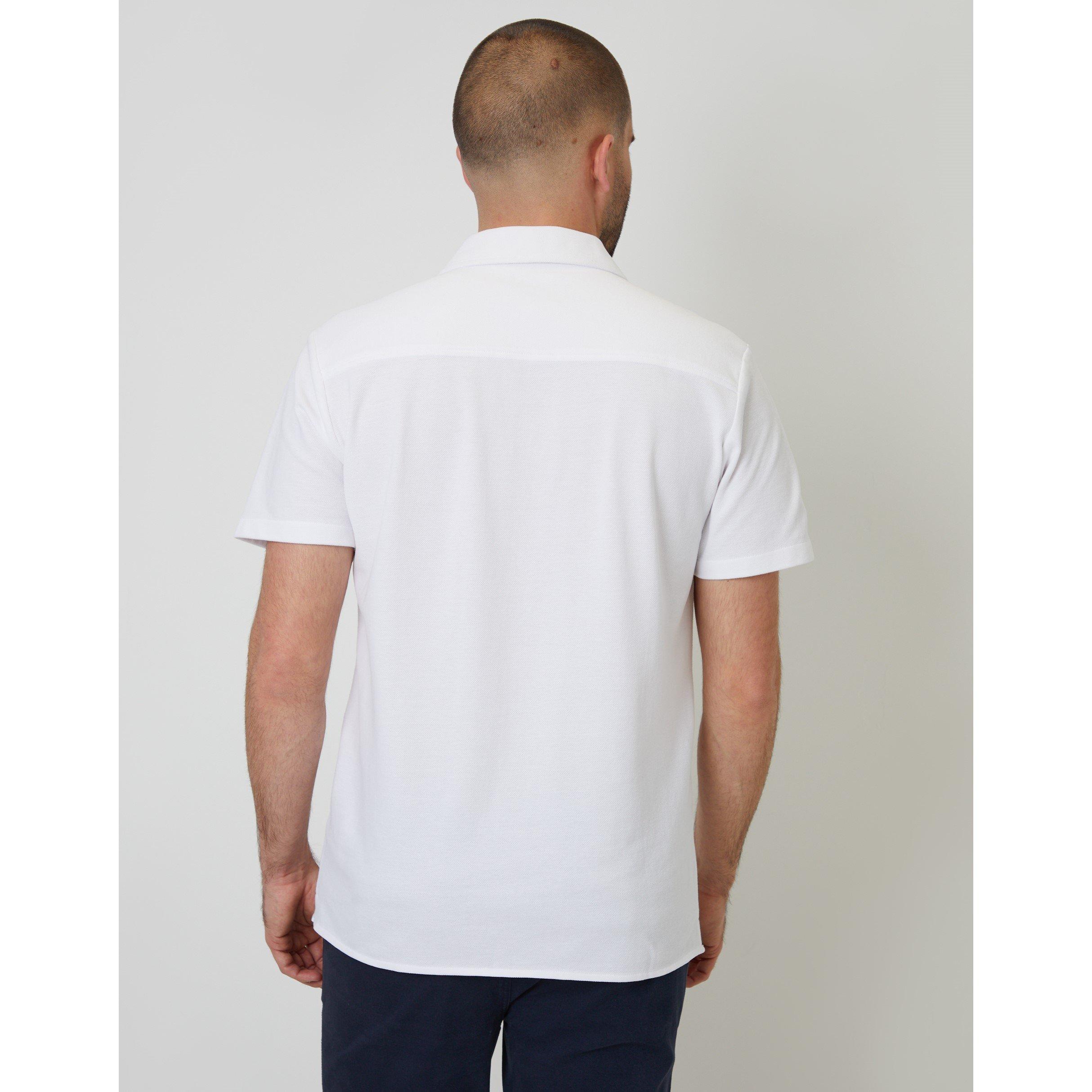  White - Threadbare - Men's Kaylian Short-Sleeve Plain Shirt - 3