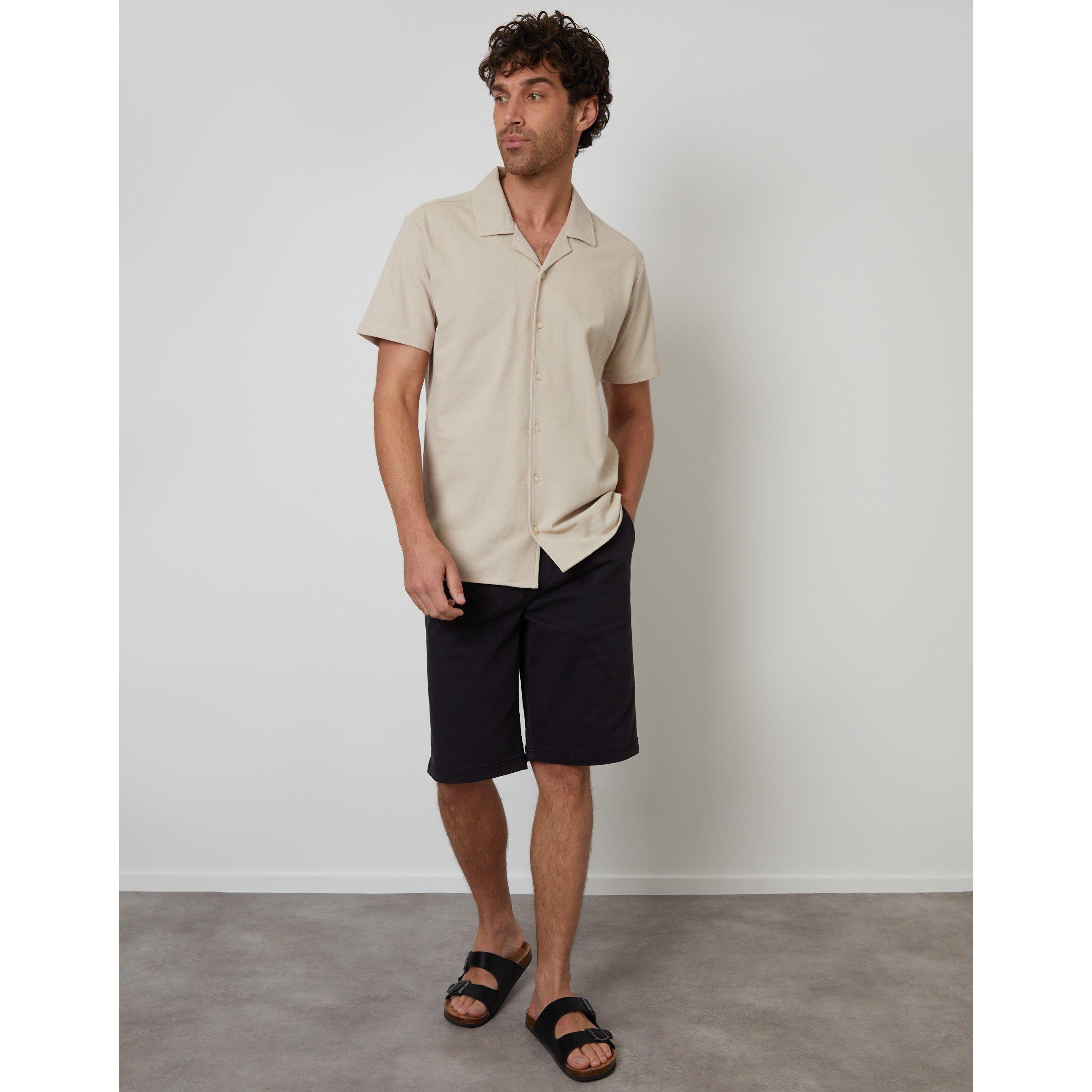  Stone - Threadbare - Men's Kaylian Short-Sleeve Plain Shirt - 2
