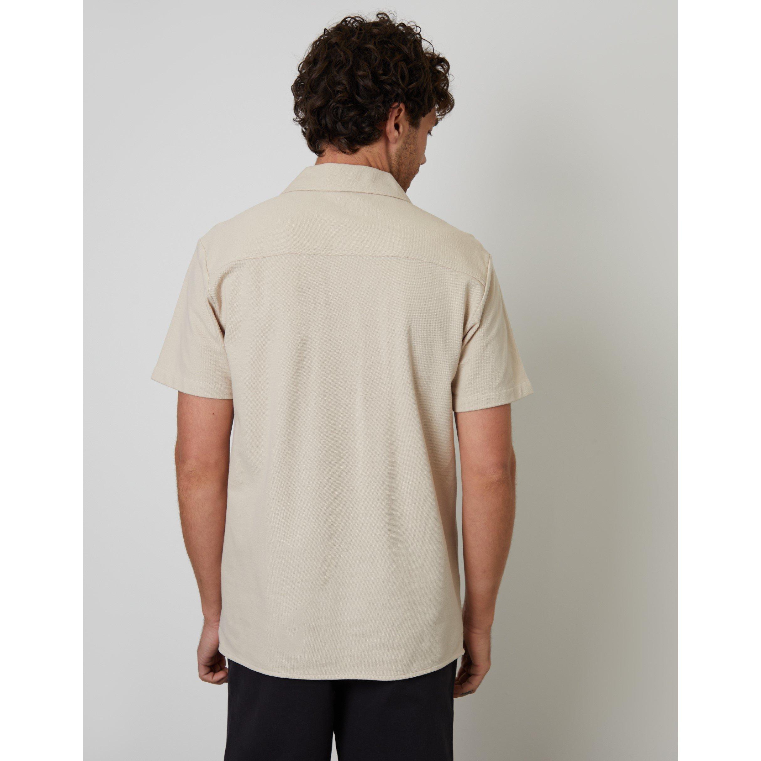  Stone - Threadbare - Men's Kaylian Short-Sleeve Plain Shirt - 3